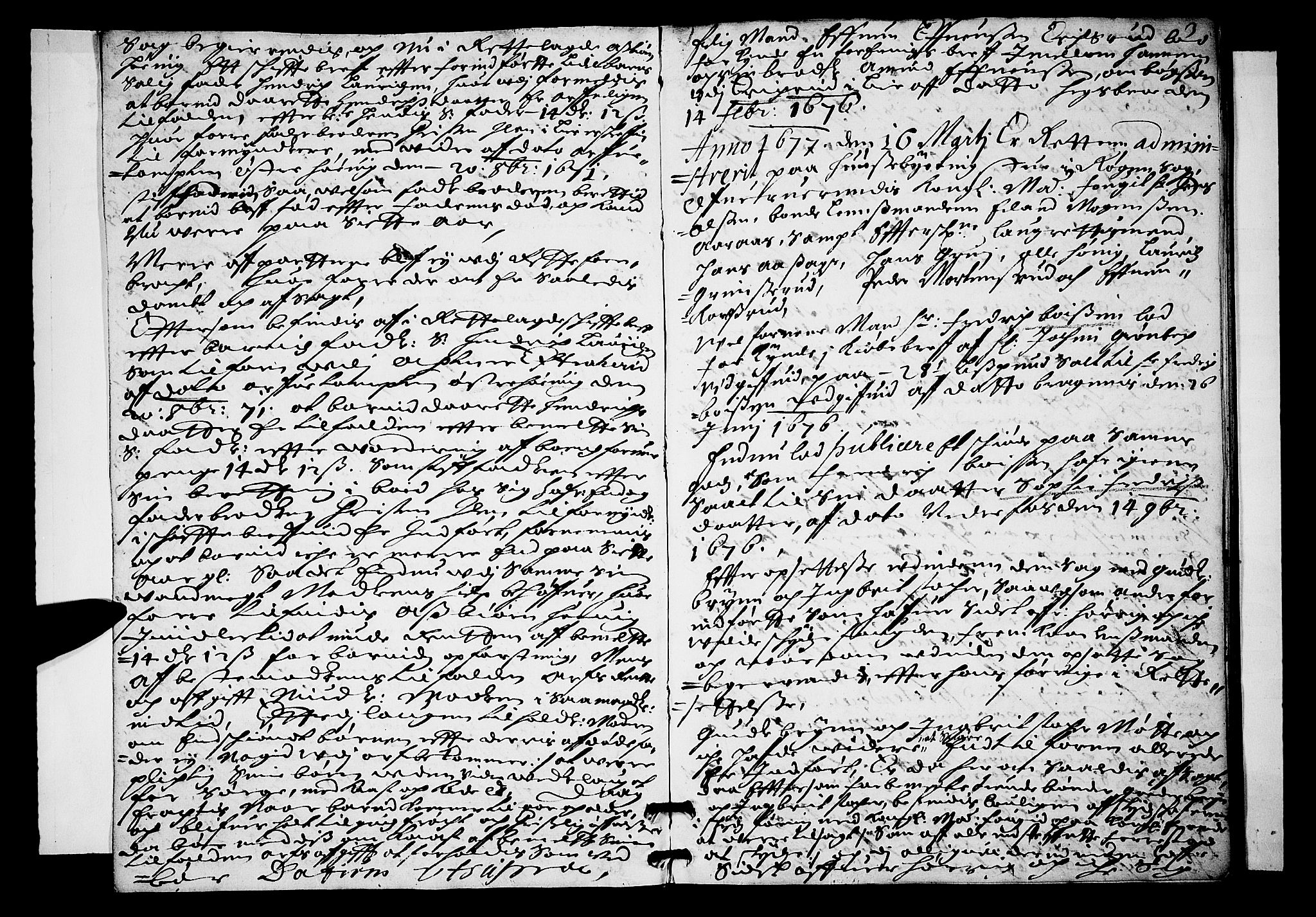 Lier, Røyken og Hurum sorenskriveri, AV/SAKO-A-89/F/Fa/L0018: Tingbok, 1677, s. 3