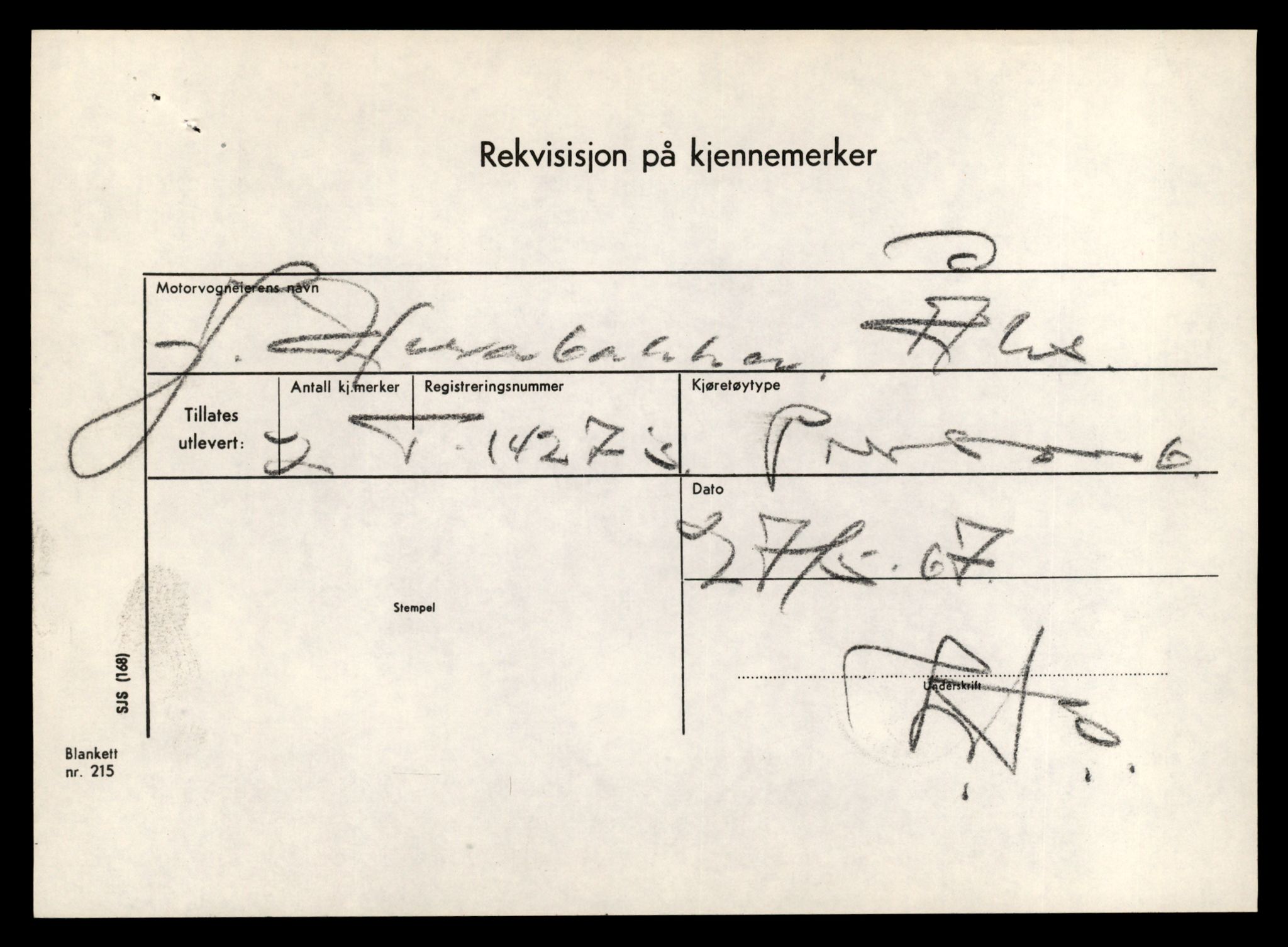 Møre og Romsdal vegkontor - Ålesund trafikkstasjon, AV/SAT-A-4099/F/Fe/L0044: Registreringskort for kjøretøy T 14205 - T 14319, 1927-1998, s. 2005