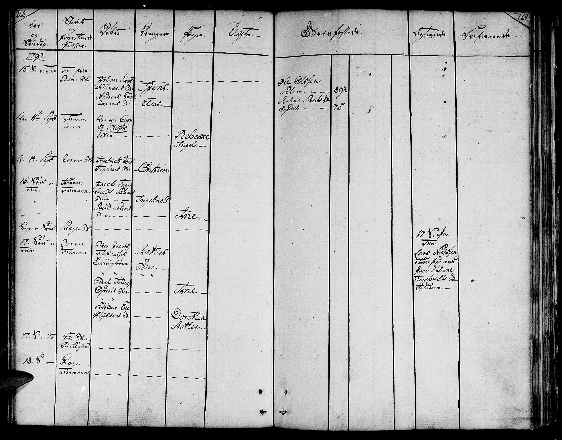 Ministerialprotokoller, klokkerbøker og fødselsregistre - Nord-Trøndelag, AV/SAT-A-1458/764/L0544: Ministerialbok nr. 764A04, 1780-1798, s. 262-263