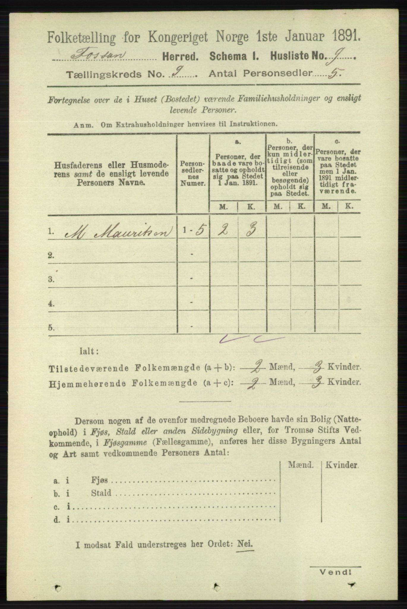 RA, Folketelling 1891 for 1129 Forsand herred, 1891, s. 1450