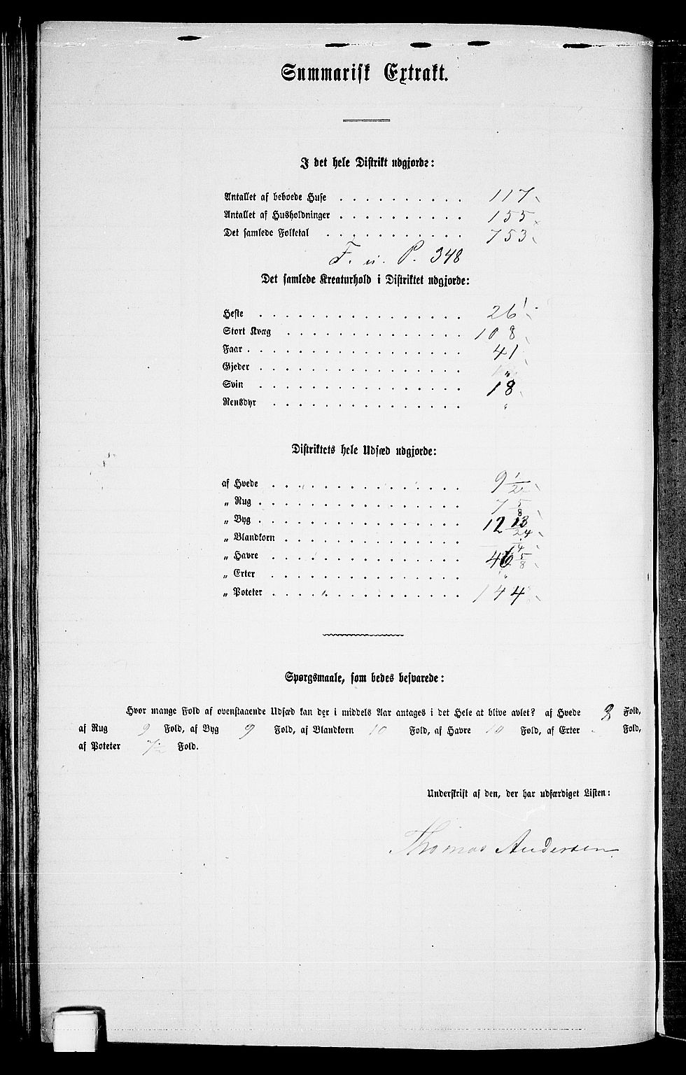 RA, Folketelling 1865 for 0923L Fjære prestegjeld, Fjære sokn, 1865, s. 81