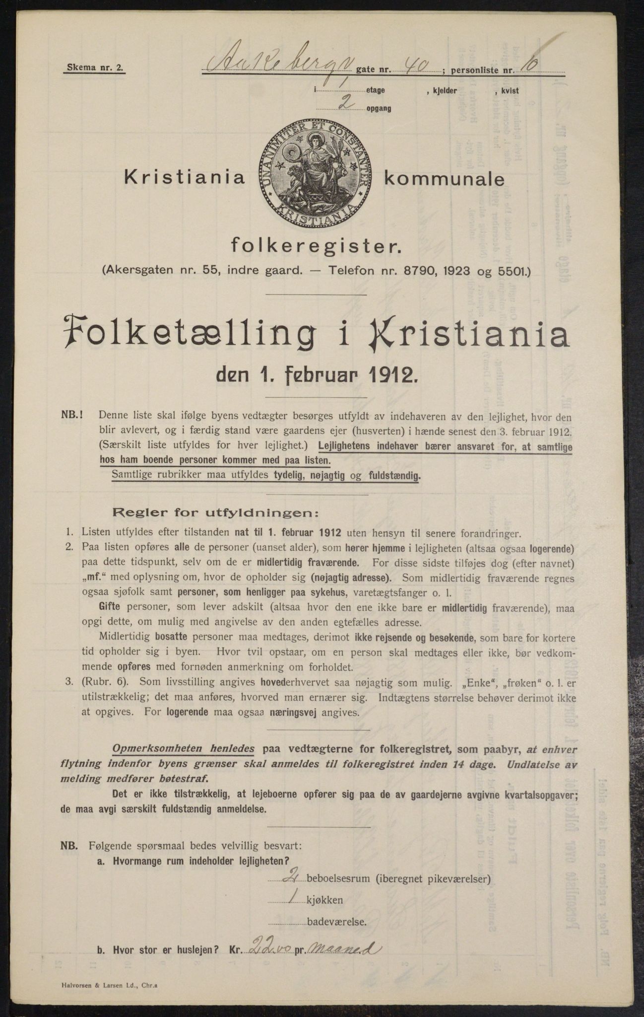 OBA, Kommunal folketelling 1.2.1912 for Kristiania, 1912, s. 130717