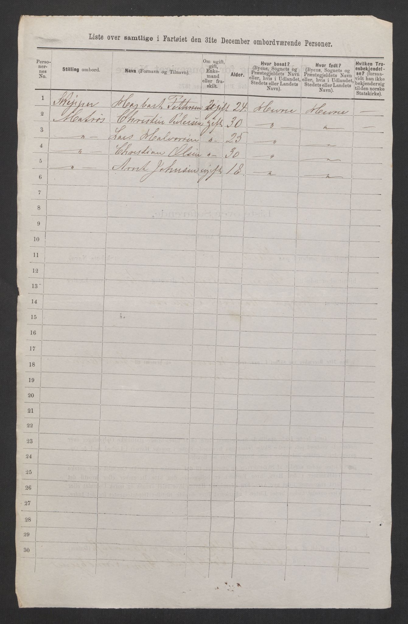 RA, Folketelling 1875, skipslister: Skip i innenrikske havner, hjemmehørende i 1) landdistrikter, 2) forskjellige steder, 3) utlandet, 1875, s. 349