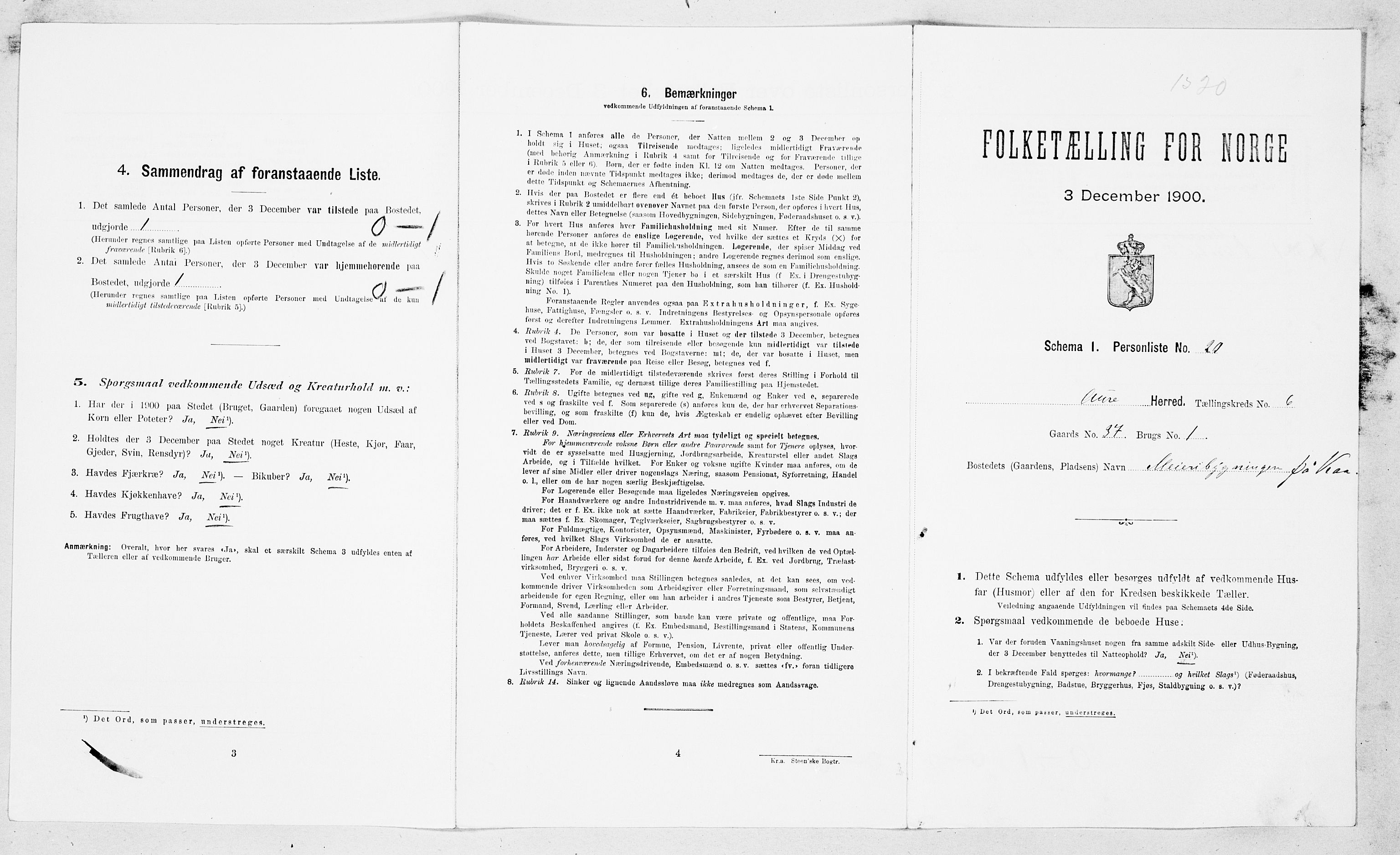 SAT, Folketelling 1900 for 1569 Aure herred, 1900, s. 775