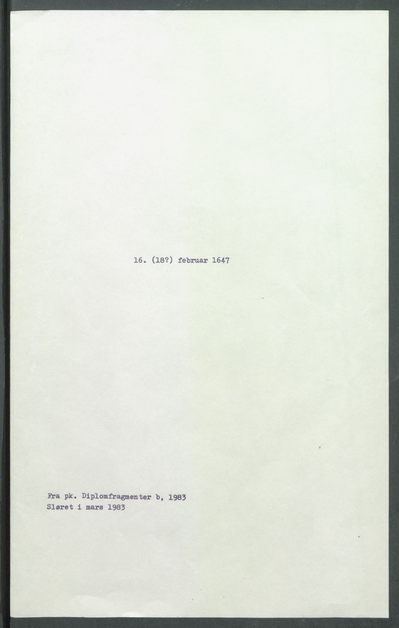 Riksarkivets diplomsamling, RA/EA-5965/F02/L0160: Dokumenter, 1647, s. 7