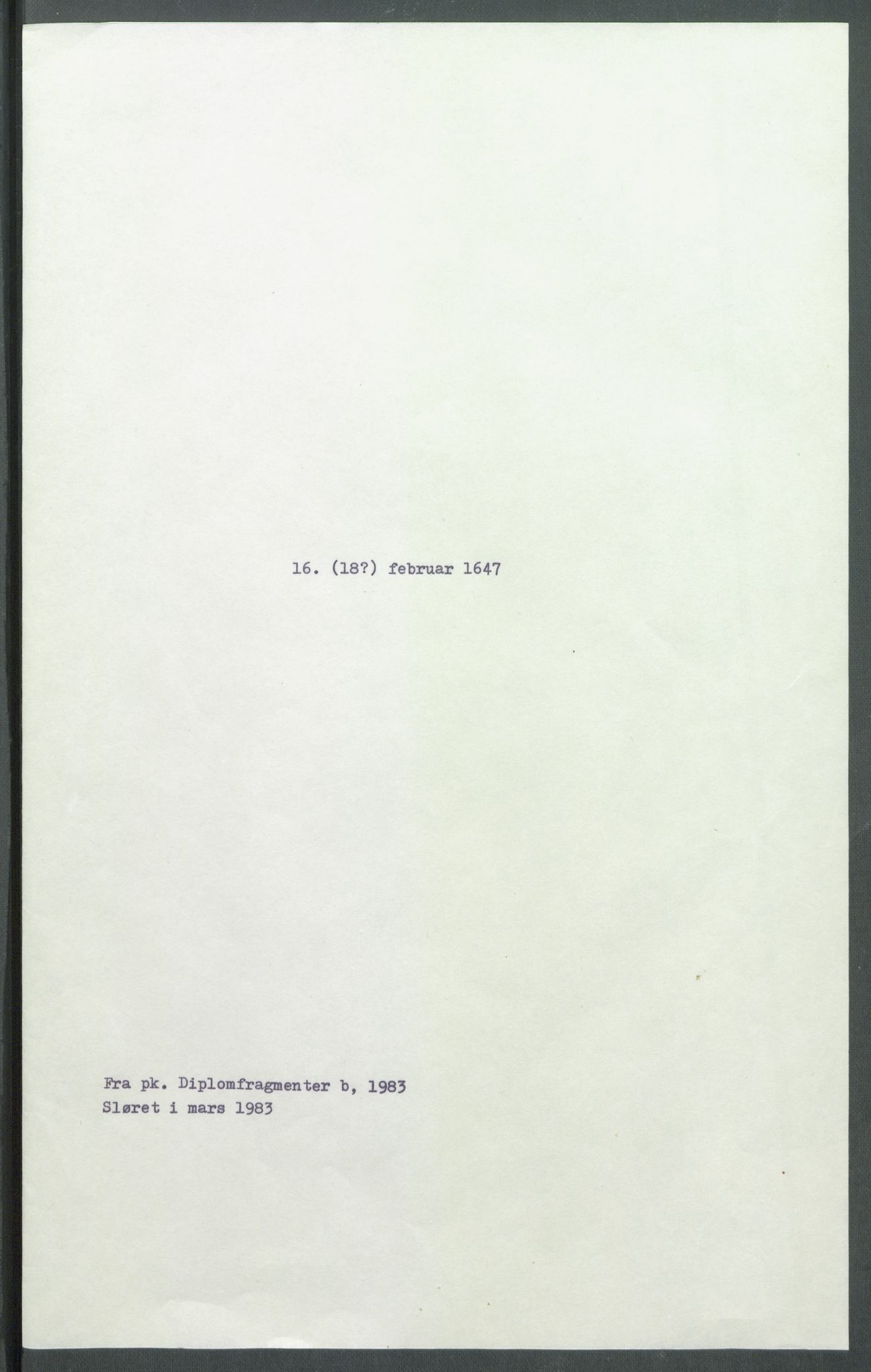 Riksarkivets diplomsamling, AV/RA-EA-5965/F02/L0160: Dokumenter, 1647, s. 7