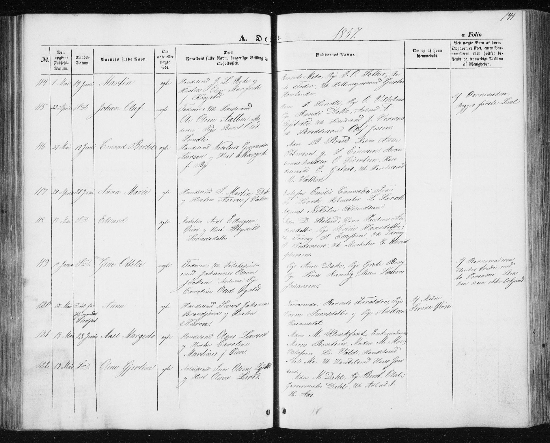 Ministerialprotokoller, klokkerbøker og fødselsregistre - Sør-Trøndelag, AV/SAT-A-1456/602/L0112: Ministerialbok nr. 602A10, 1848-1859, s. 141