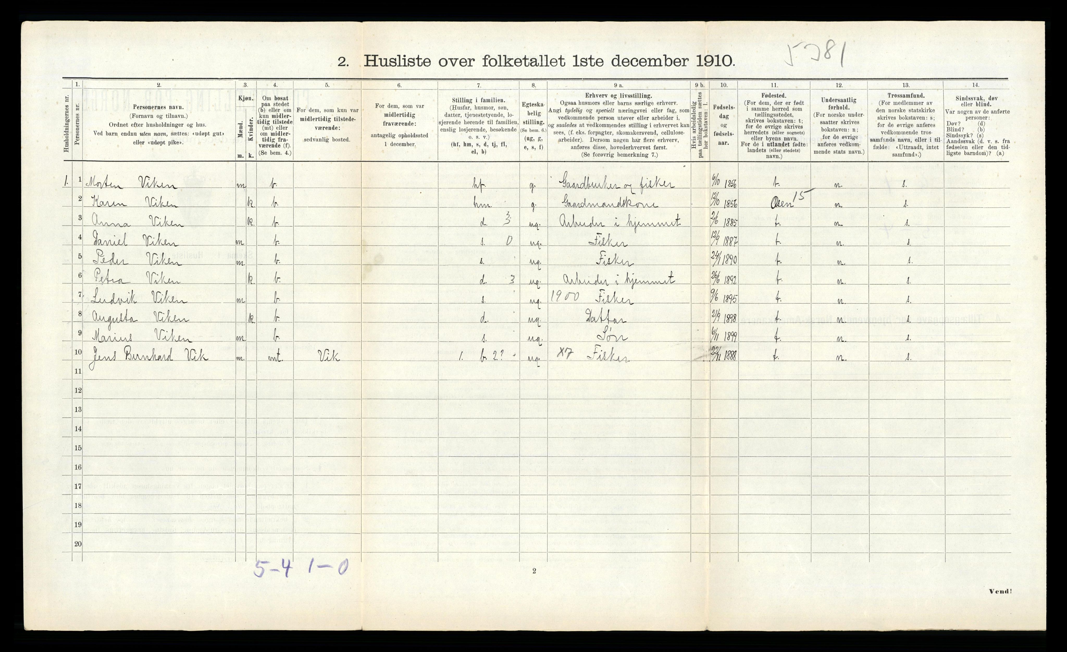 RA, Folketelling 1910 for 1632 Roan herred, 1910, s. 239