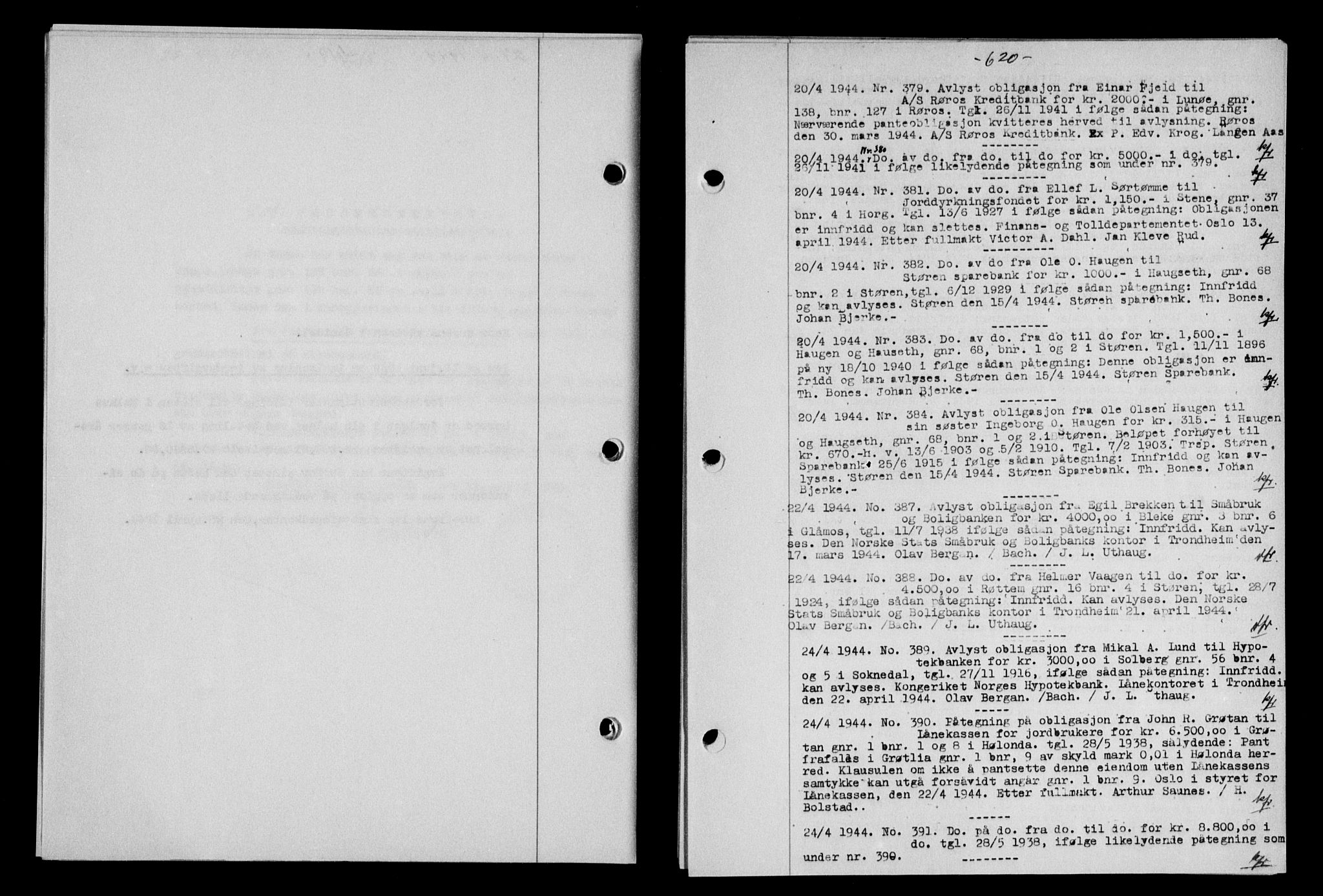 Gauldal sorenskriveri, SAT/A-0014/1/2/2C/L0057: Pantebok nr. 62, 1943-1944, Dagboknr: 379/1944