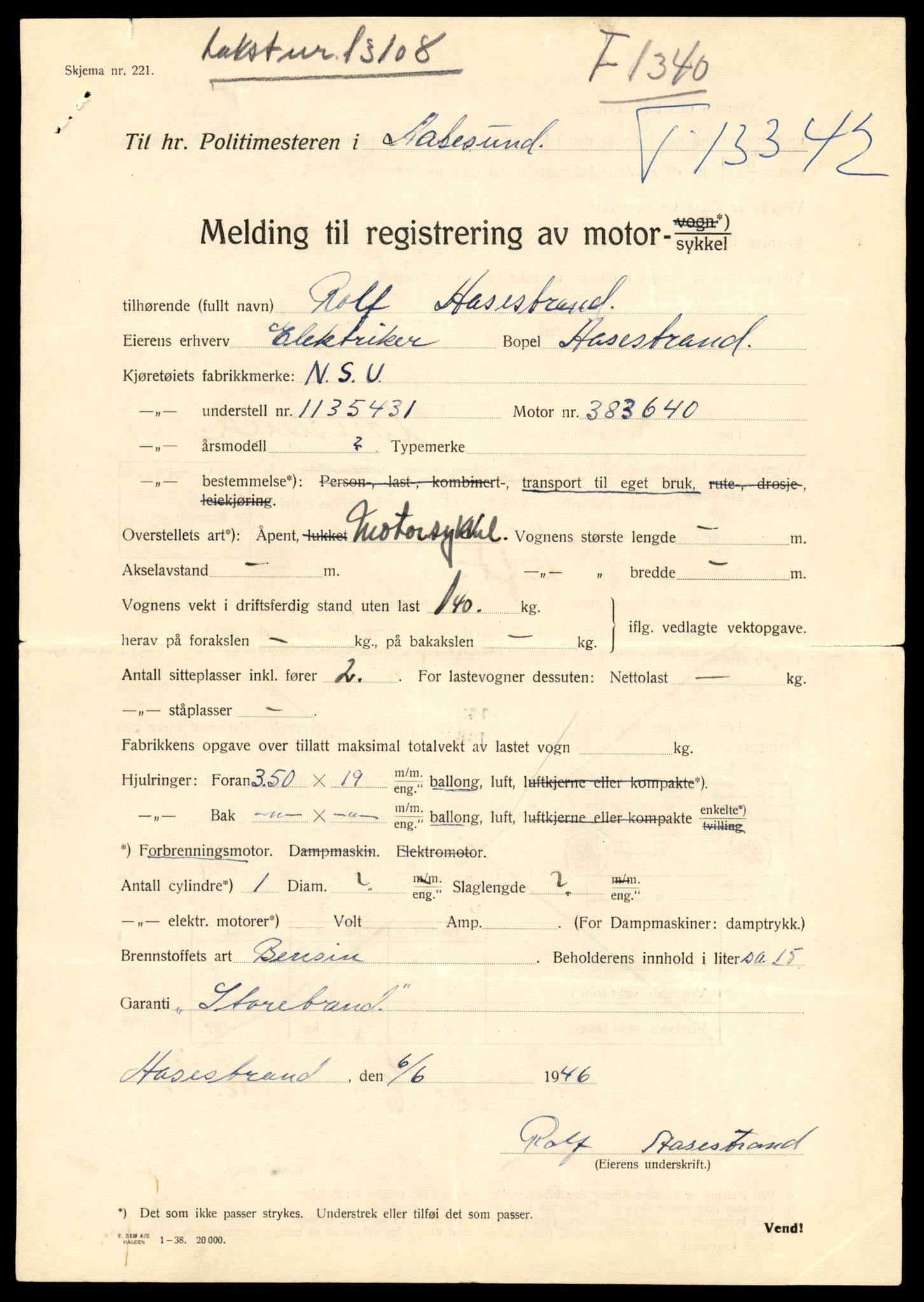 Møre og Romsdal vegkontor - Ålesund trafikkstasjon, SAT/A-4099/F/Fe/L0038: Registreringskort for kjøretøy T 13180 - T 13360, 1927-1998, s. 2723