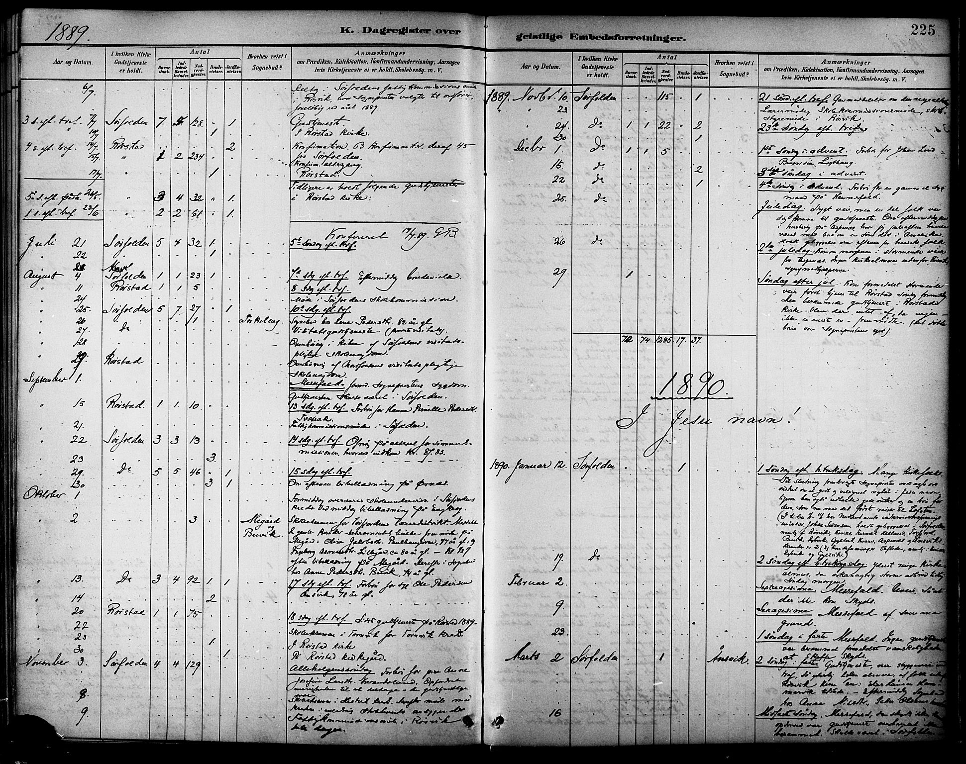 Ministerialprotokoller, klokkerbøker og fødselsregistre - Nordland, SAT/A-1459/854/L0777: Ministerialbok nr. 854A01 /1, 1883-1891, s. 225