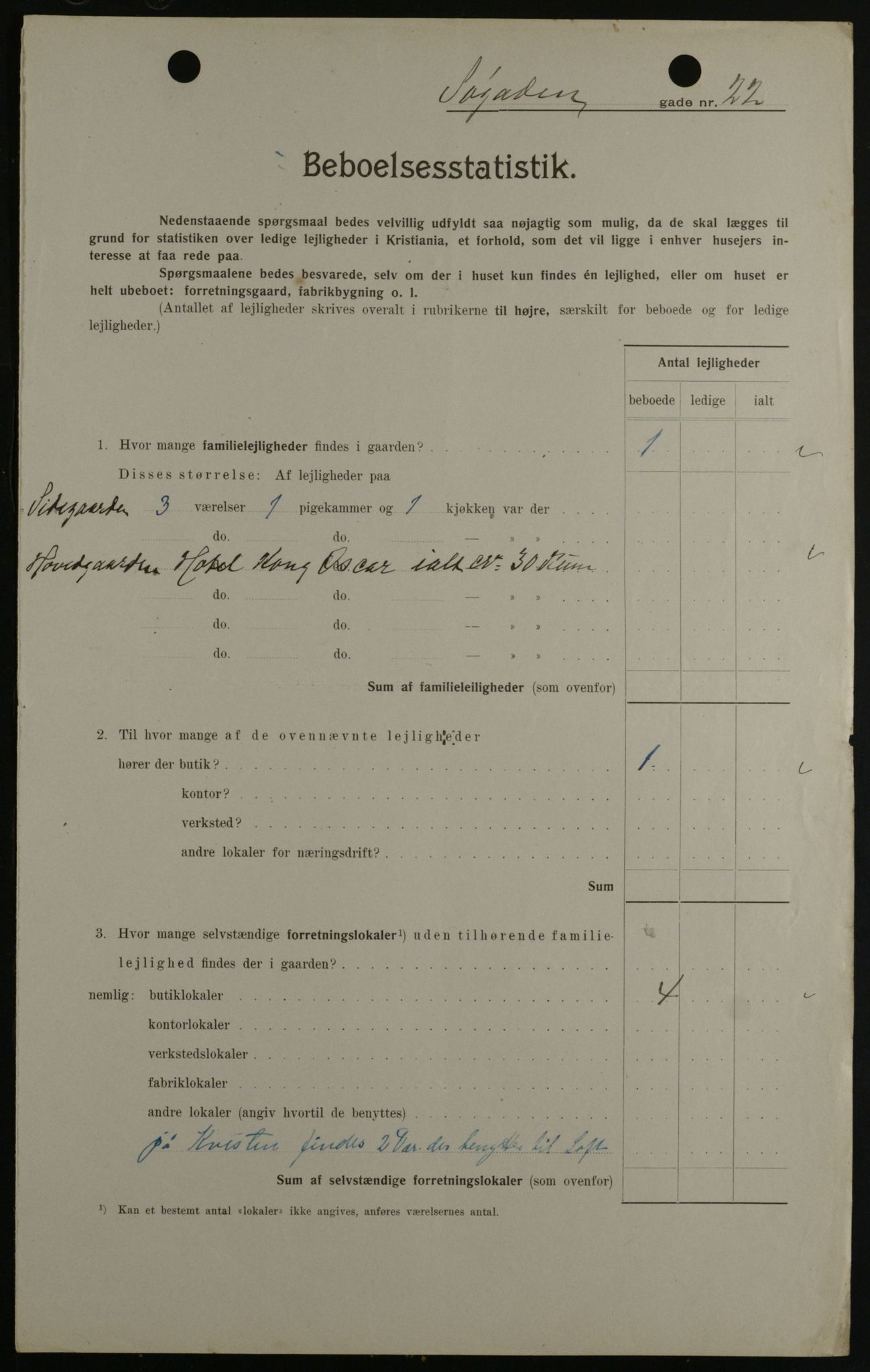 OBA, Kommunal folketelling 1.2.1908 for Kristiania kjøpstad, 1908, s. 85747