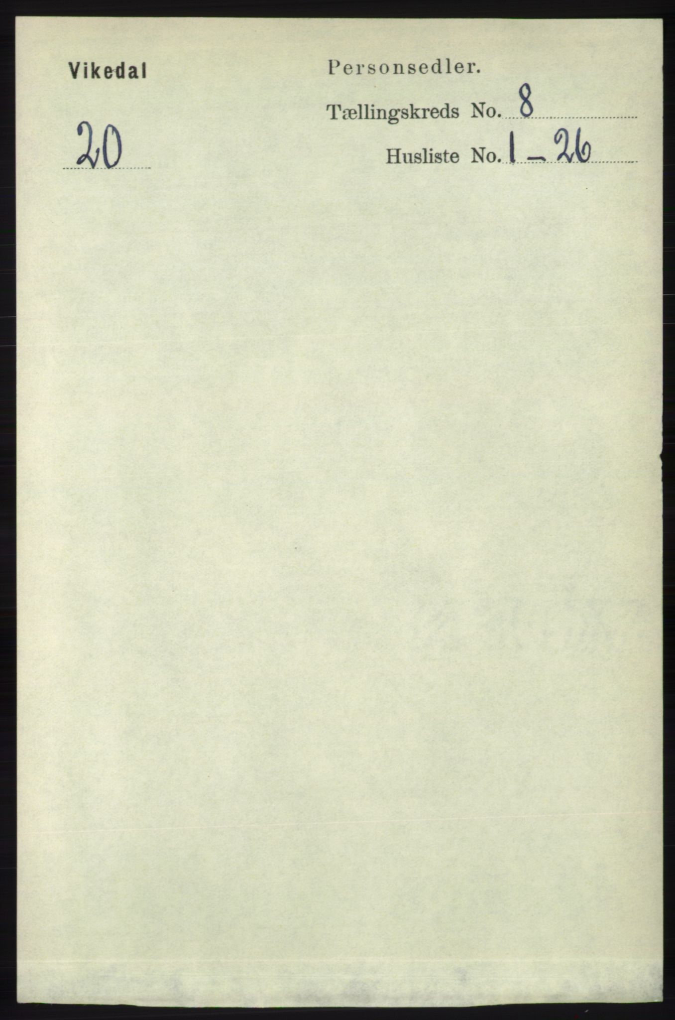 RA, Folketelling 1891 for 1157 Vikedal herred, 1891, s. 2222