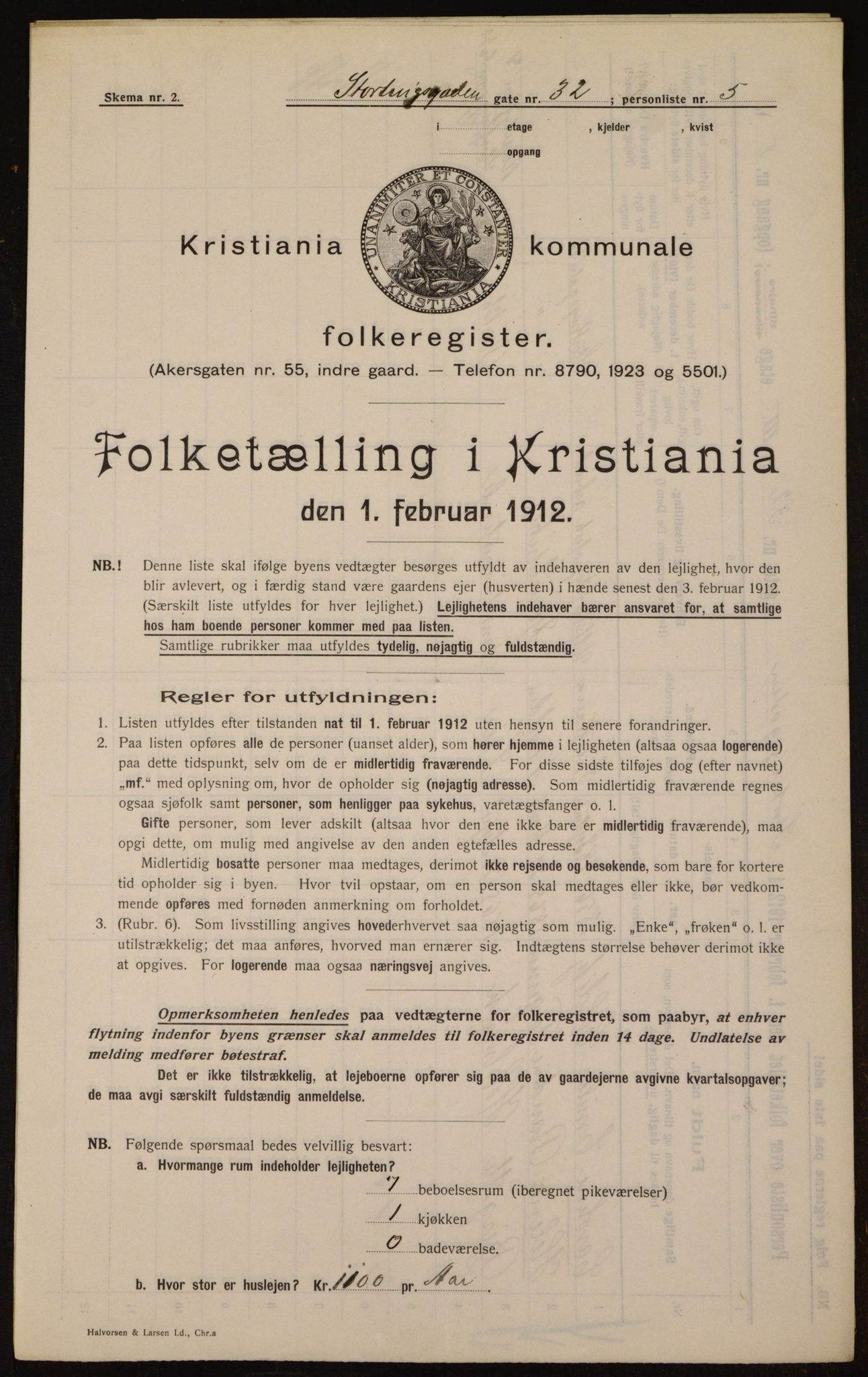 OBA, Kommunal folketelling 1.2.1912 for Kristiania, 1912, s. 103657