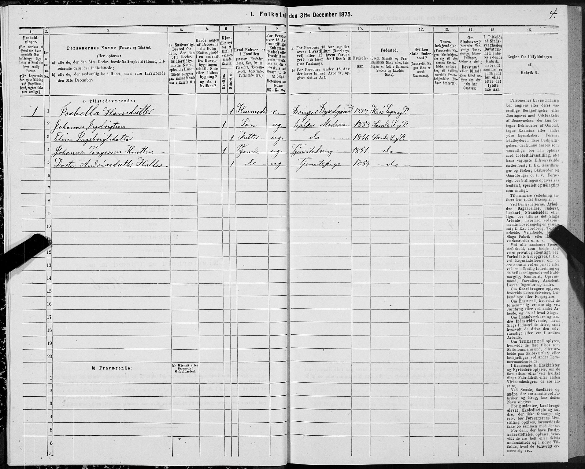 SAT, Folketelling 1875 for 1514P Sande prestegjeld, 1875, s. 1004