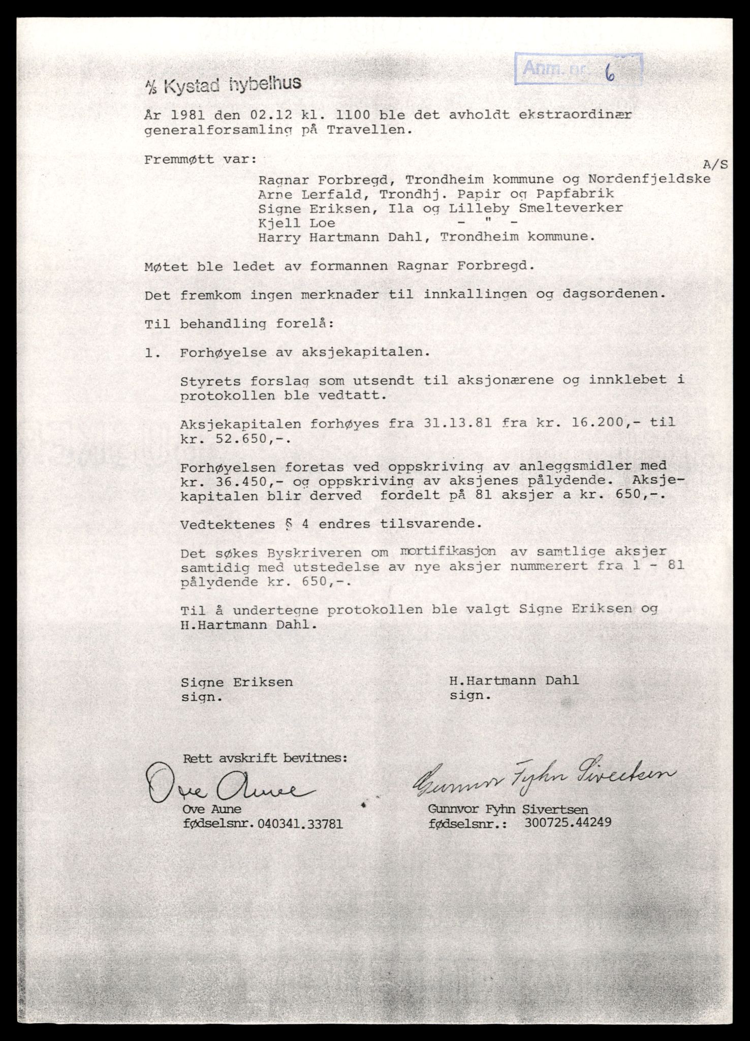 Trondheim byfogd, AV/SAT-A-0003/2/J/Jd/Jdd/L0030: Aksjeselskap, Ky-La, 1944-1990, s. 9