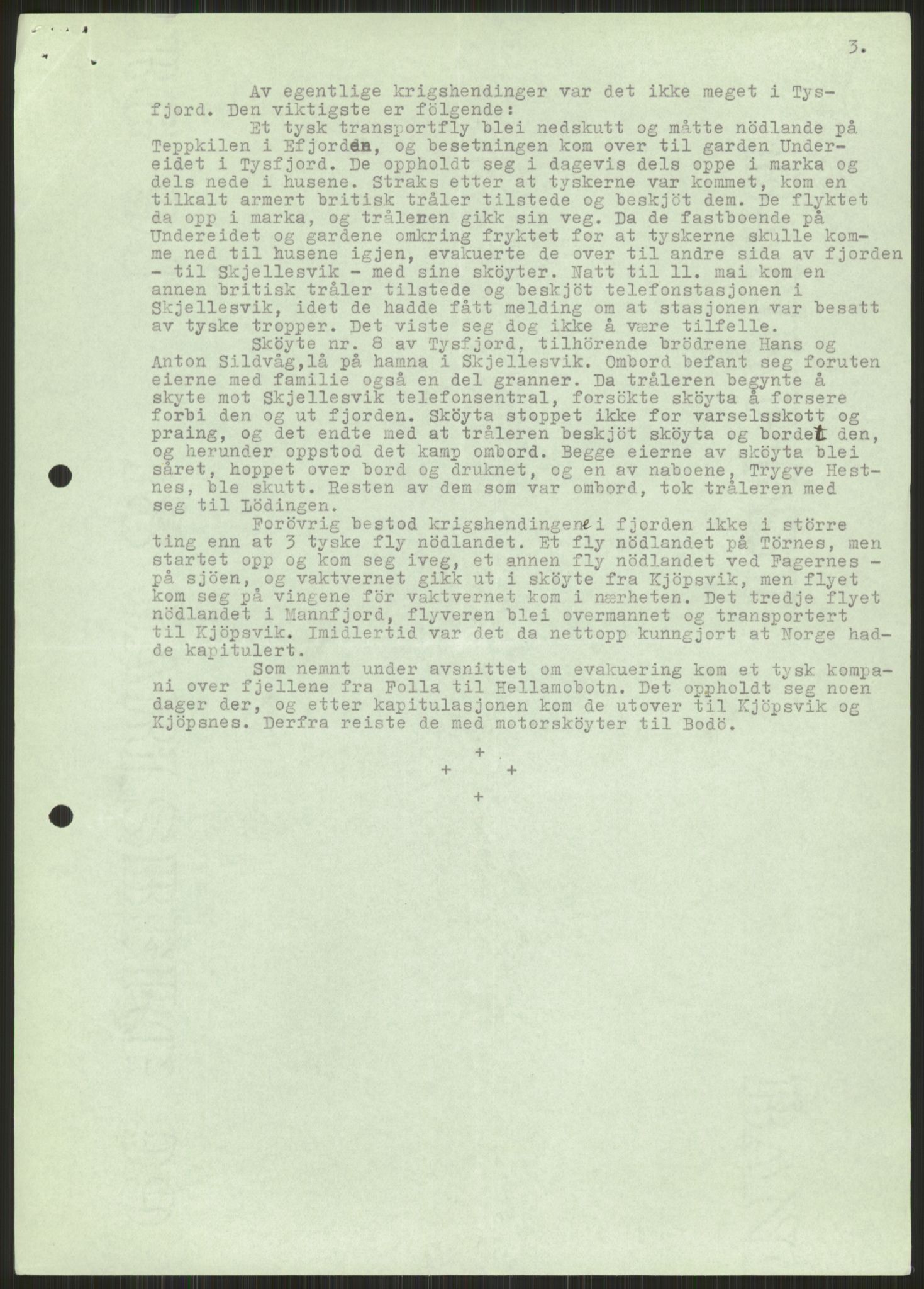 Forsvaret, Forsvarets krigshistoriske avdeling, AV/RA-RAFA-2017/Y/Ya/L0017: II-C-11-31 - Fylkesmenn.  Rapporter om krigsbegivenhetene 1940., 1940, s. 347