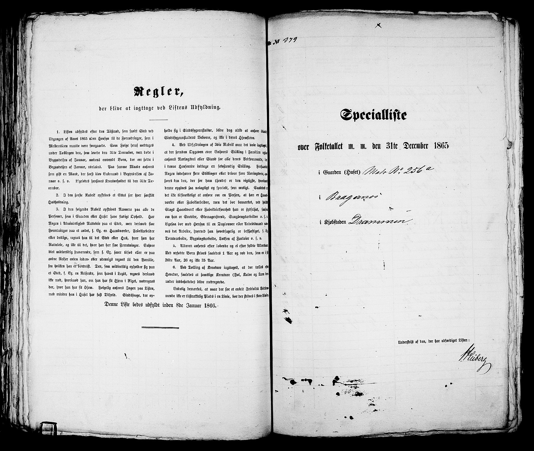 RA, Folketelling 1865 for 0602aB Bragernes prestegjeld i Drammen kjøpstad, 1865, s. 798