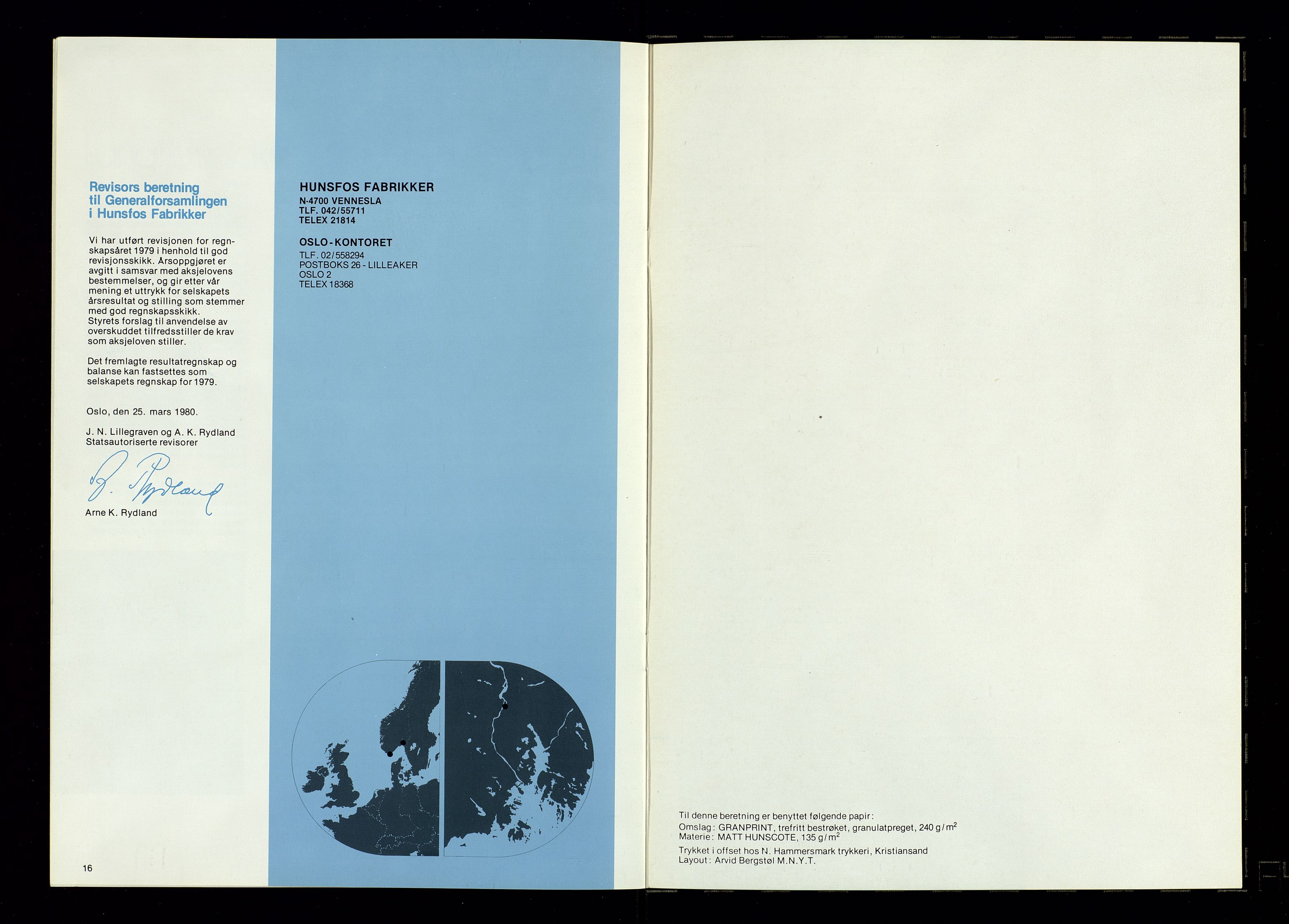 Hunsfos fabrikker, AV/SAK-D/1440/01/L0001/0003: Vedtekter, anmeldelser og årsberetninger / Årsberetninger og regnskap, 1918-1989, s. 419