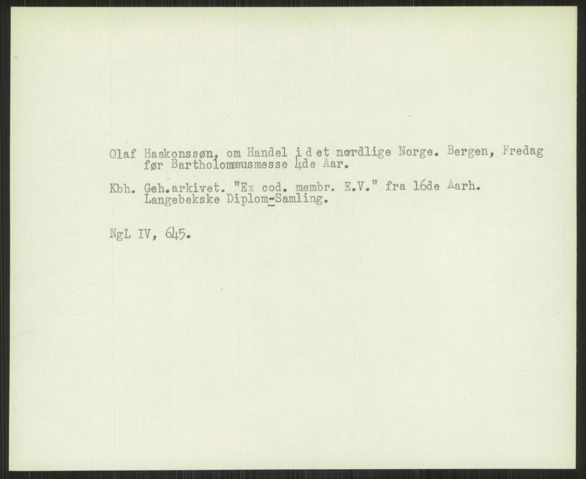 Norsk Historisk Kjeldeskrift-Institutt (NHKI), AV/RA-S-6117/G/Gc/L0030: Tematisk register til Gustav Storms håndskriftbeskrivelser i NgL bd. IV, 1381-1480, s. 156