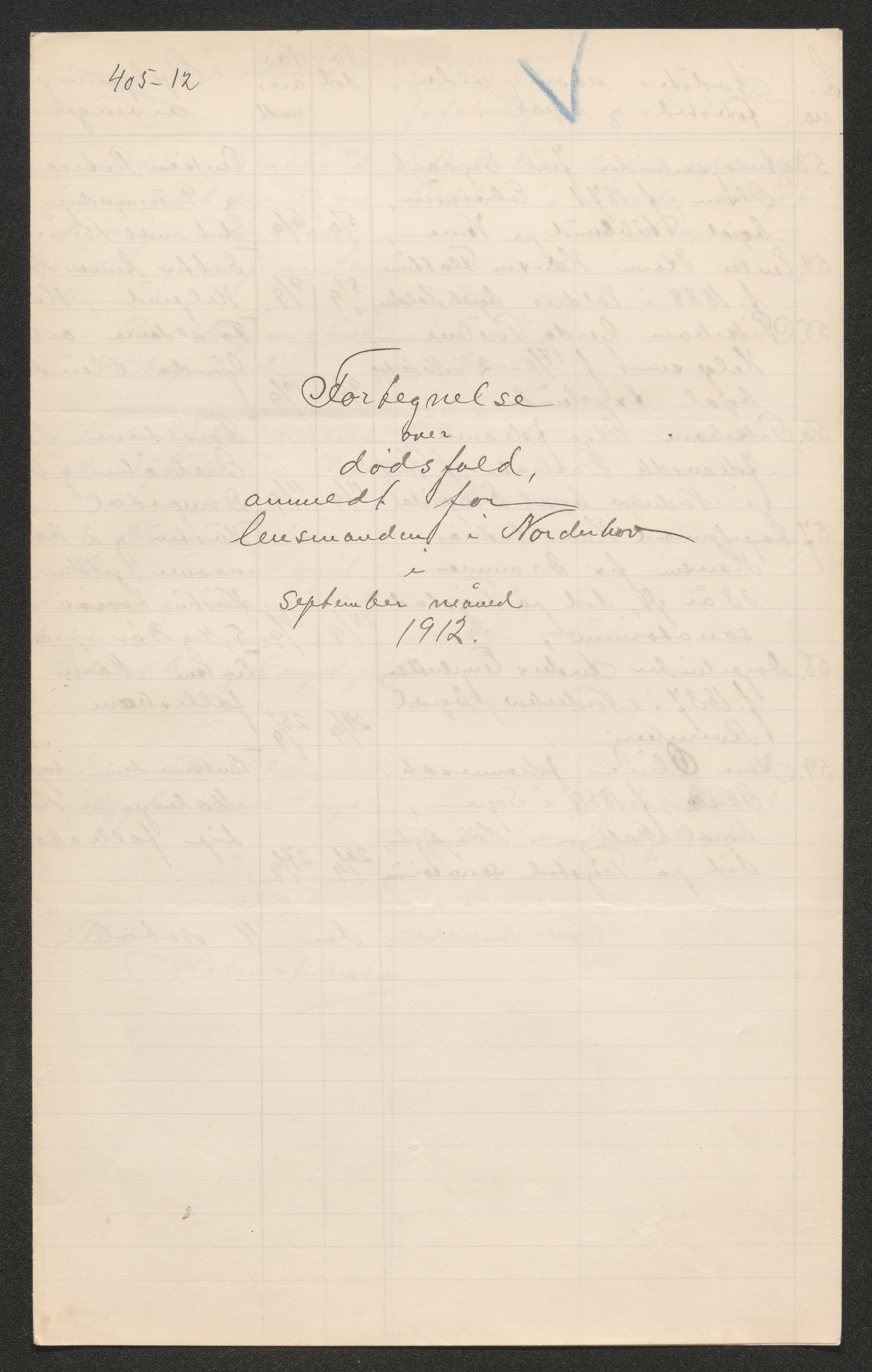 Ringerike sorenskriveri, AV/SAKO-A-105/H/Ha/Hab/L0012: Dødsfallslister Norderhov, 1909-1923