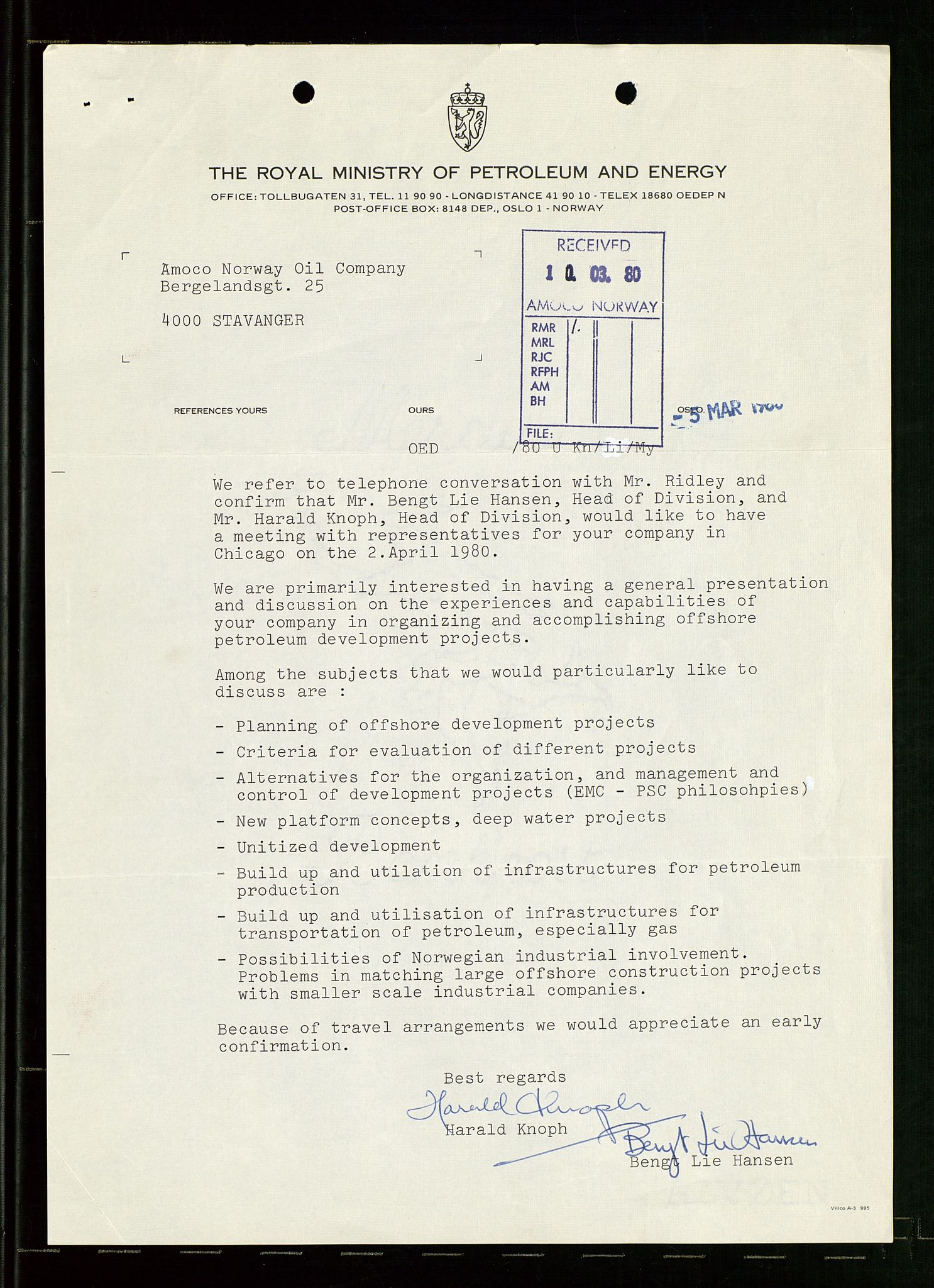 Pa 1740 - Amoco Norway Oil Company, AV/SAST-A-102405/22/A/Aa/L0001: Styreprotokoller og sakspapirer, 1965-1999, s. 184