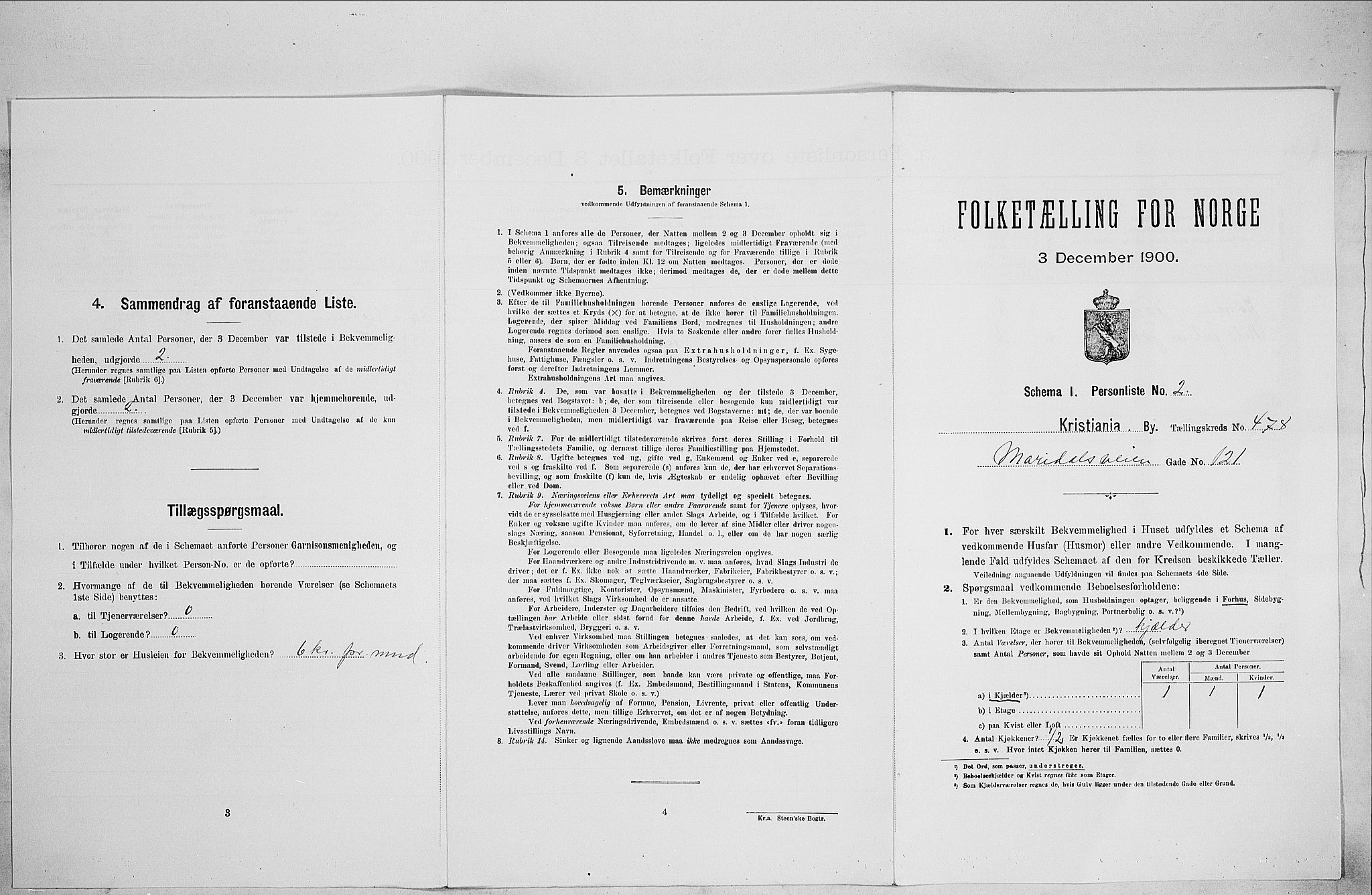 SAO, Folketelling 1900 for 0301 Kristiania kjøpstad, 1900, s. 56523