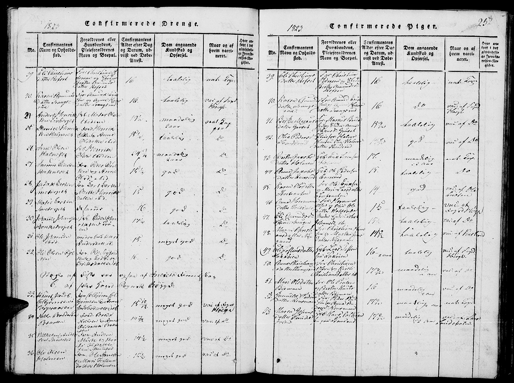Grue prestekontor, AV/SAH-PREST-036/H/Ha/Hab/L0001: Klokkerbok nr. 1, 1814-1841, s. 252