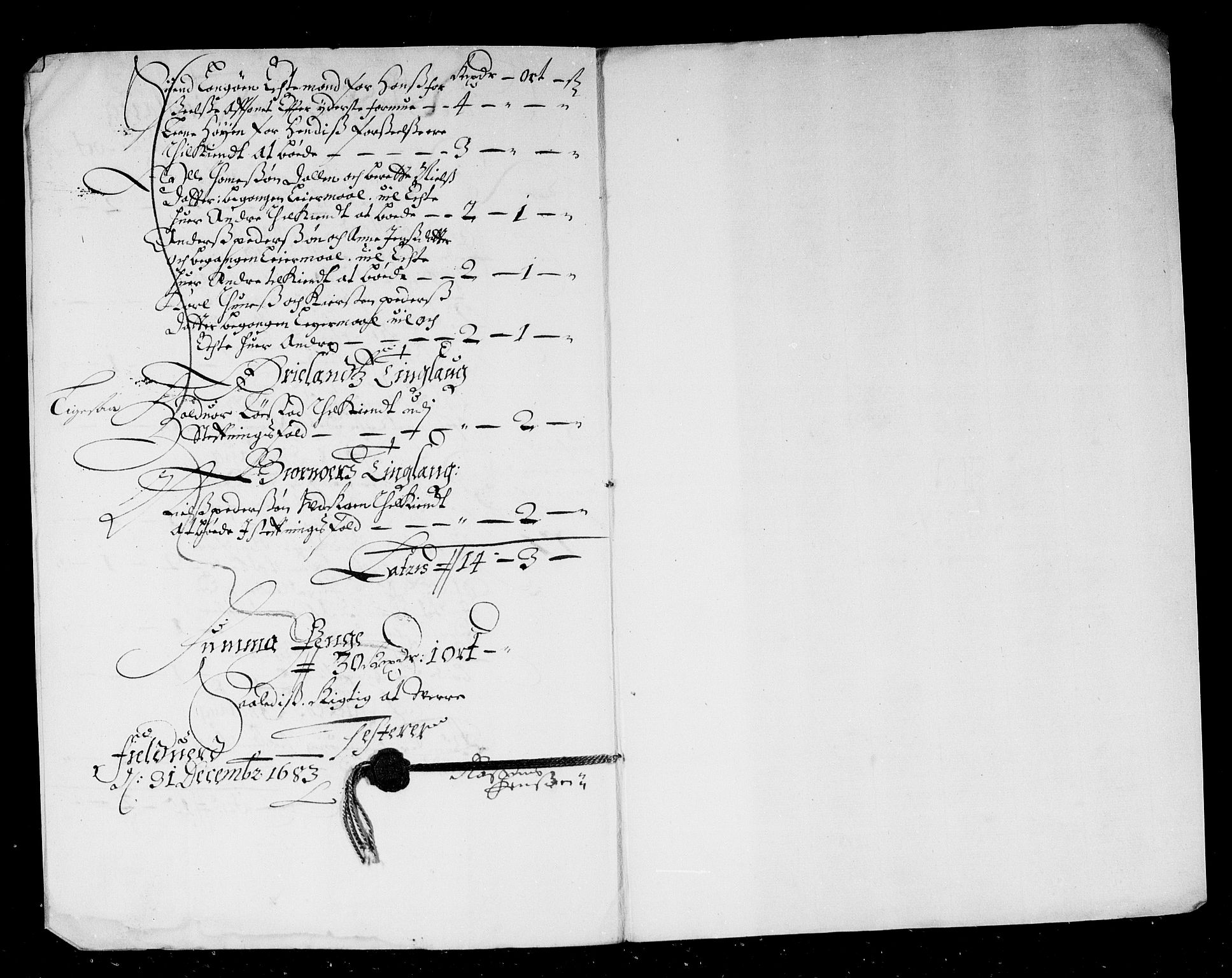 Rentekammeret inntil 1814, Reviderte regnskaper, Stiftamtstueregnskaper, Trondheim stiftamt og Nordland amt, AV/RA-EA-6044/R/Rg/L0072: Trondheim stiftamt og Nordland amt, 1683