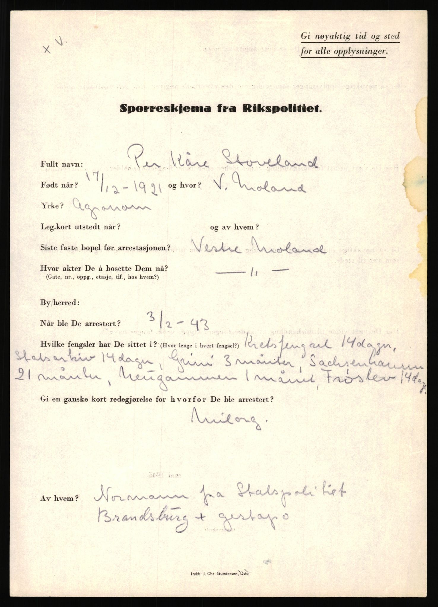 Rikspolitisjefen, AV/RA-S-1560/L/L0016: Sti, Lauritz - Tettum, Karl August, 1940-1945, s. 101