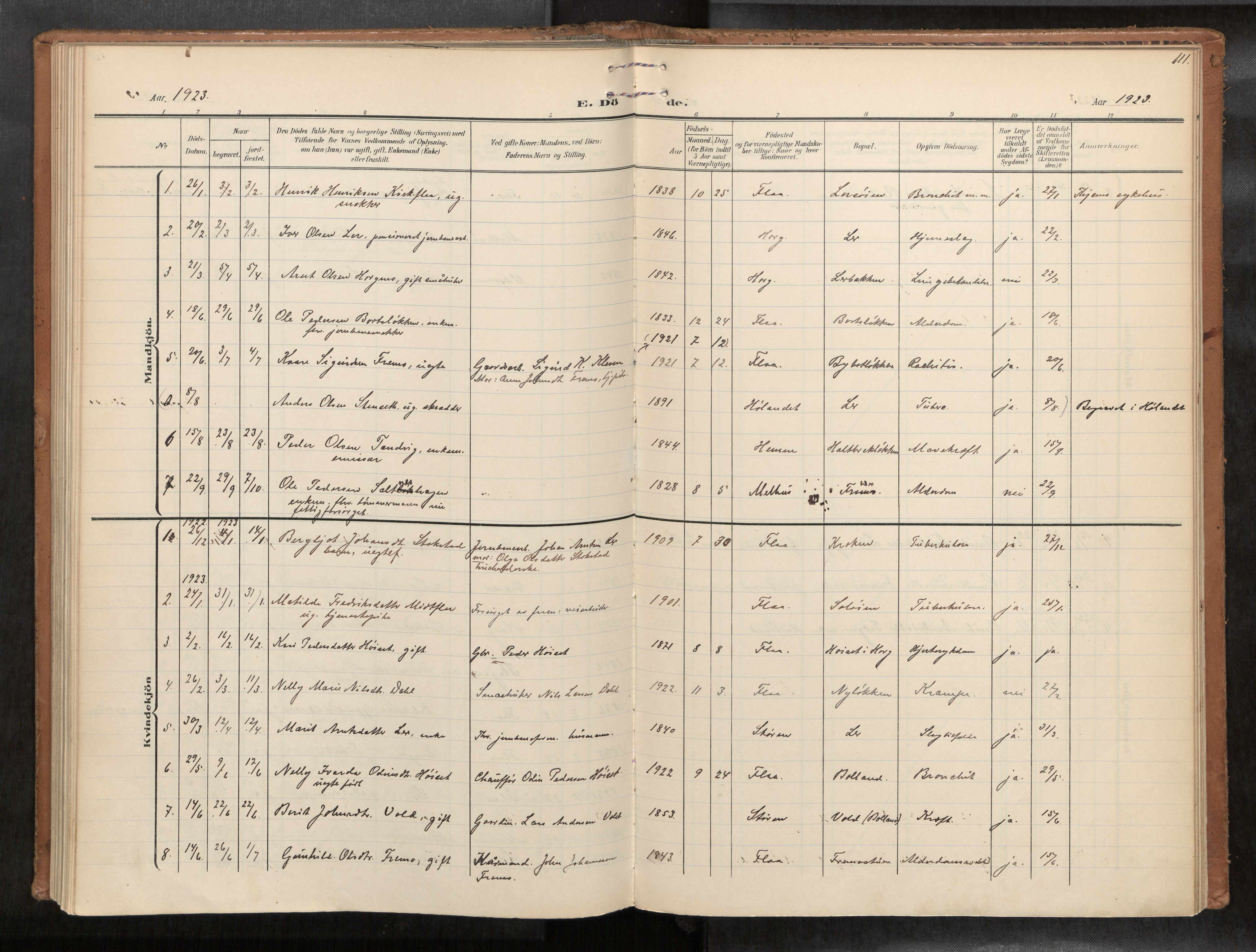 Ministerialprotokoller, klokkerbøker og fødselsregistre - Sør-Trøndelag, SAT/A-1456/693/L1119b: Ministerialbok nr. 693A02, 1906-1936, s. 111
