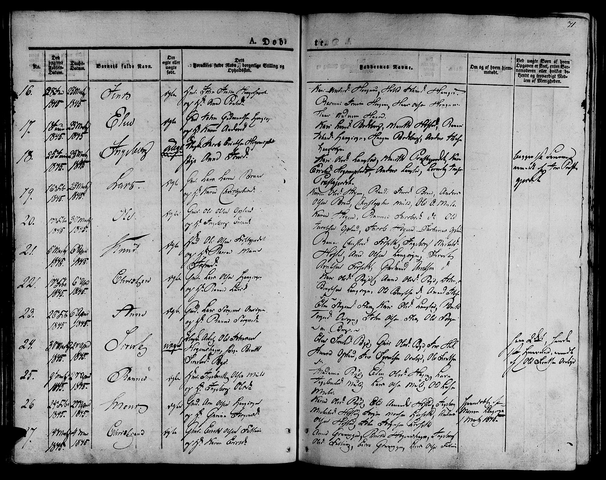 Ministerialprotokoller, klokkerbøker og fødselsregistre - Sør-Trøndelag, SAT/A-1456/612/L0374: Ministerialbok nr. 612A07 /1, 1829-1845, s. 71