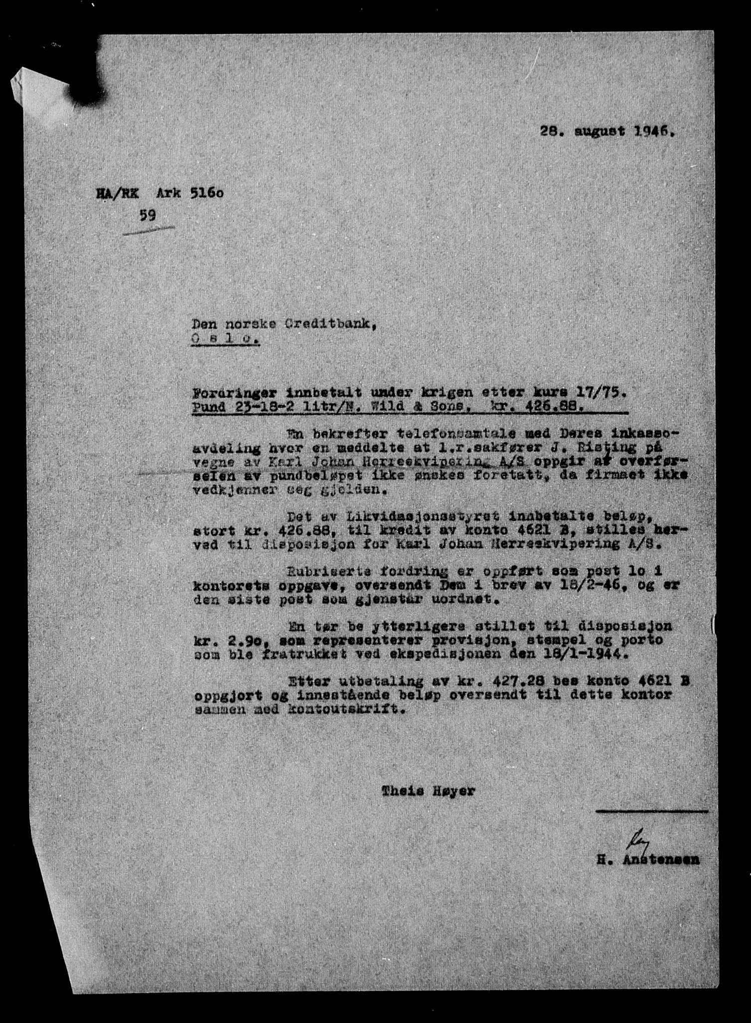 Justisdepartementet, Tilbakeføringskontoret for inndratte formuer, AV/RA-S-1564/H/Hc/Hcc/L0949: --, 1945-1947, s. 50
