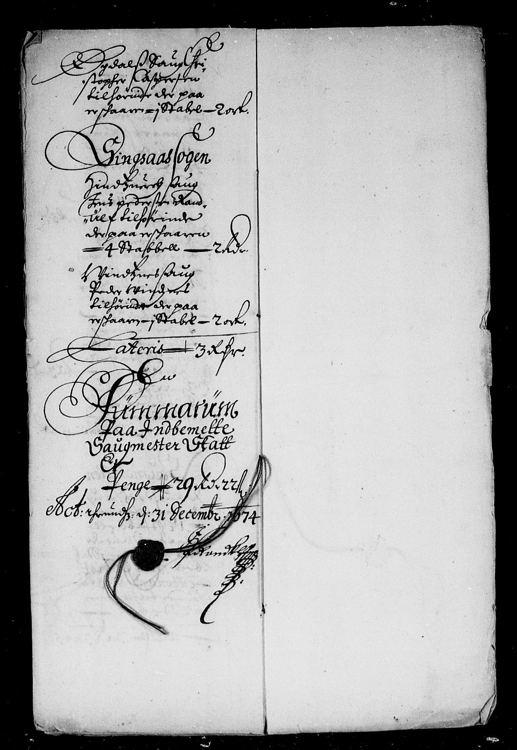 Rentekammeret inntil 1814, Reviderte regnskaper, Stiftamtstueregnskaper, Trondheim stiftamt og Nordland amt, AV/RA-EA-6044/R/Rd/L0040: Trondheim stiftamt, 1670-1674