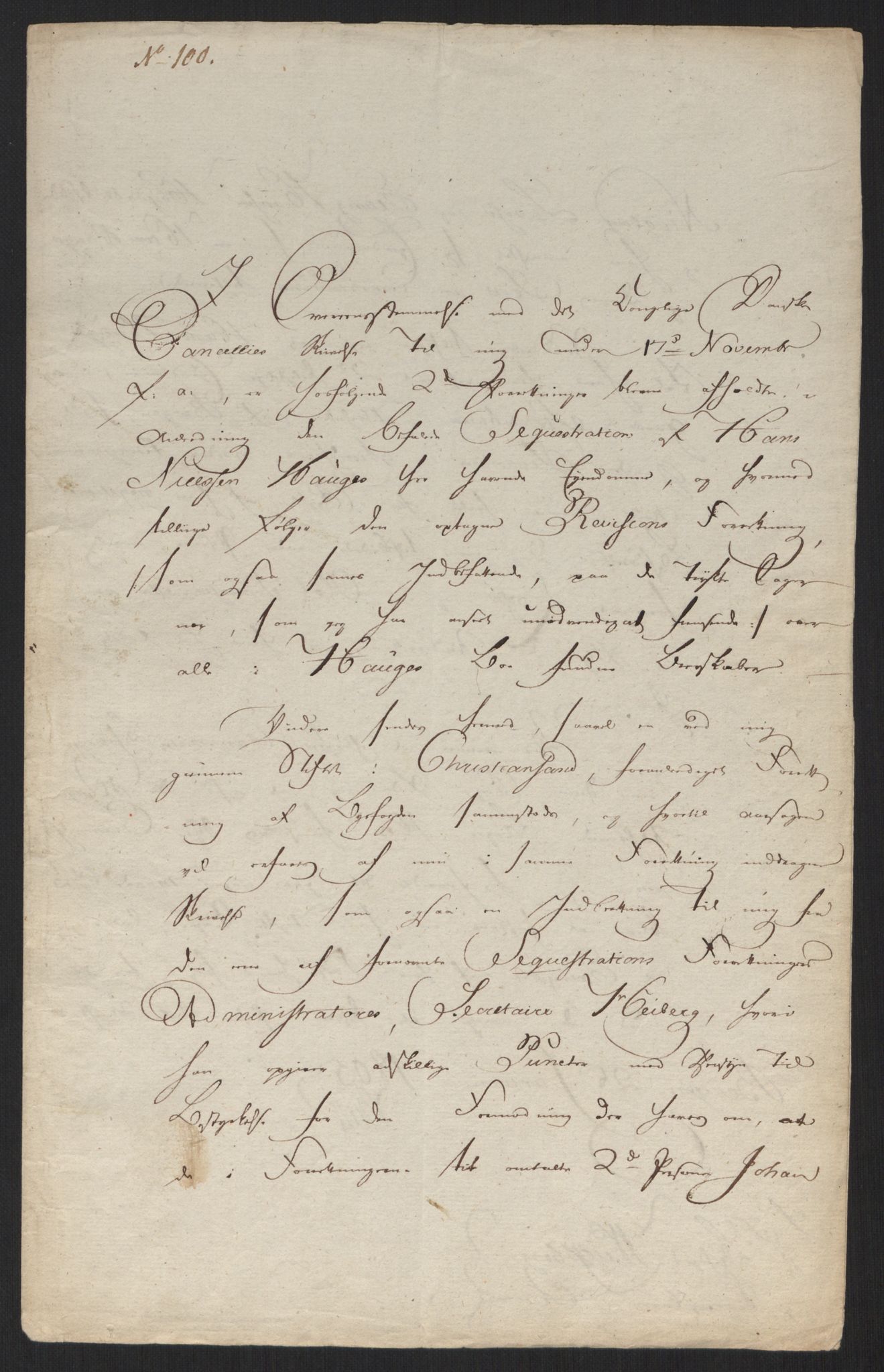Justisdepartementet, Kommisjon i saken mot Hans Nielsen Hauge 1804, AV/RA-S-1151/D/L0002: Hans Nielsen Hauges sak, 1804-1813