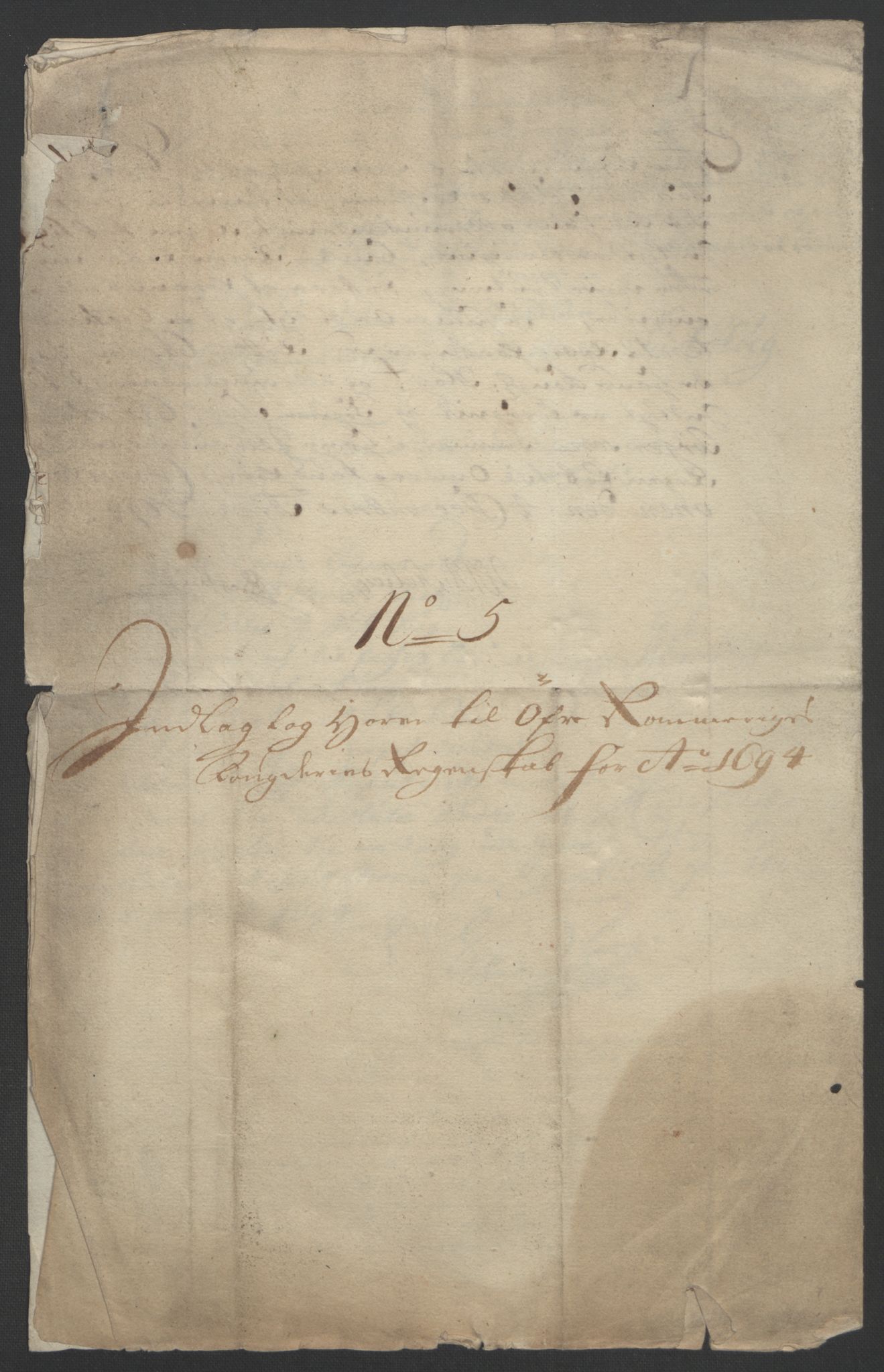 Rentekammeret inntil 1814, Reviderte regnskaper, Fogderegnskap, RA/EA-4092/R12/L0706: Fogderegnskap Øvre Romerike, 1694, s. 291