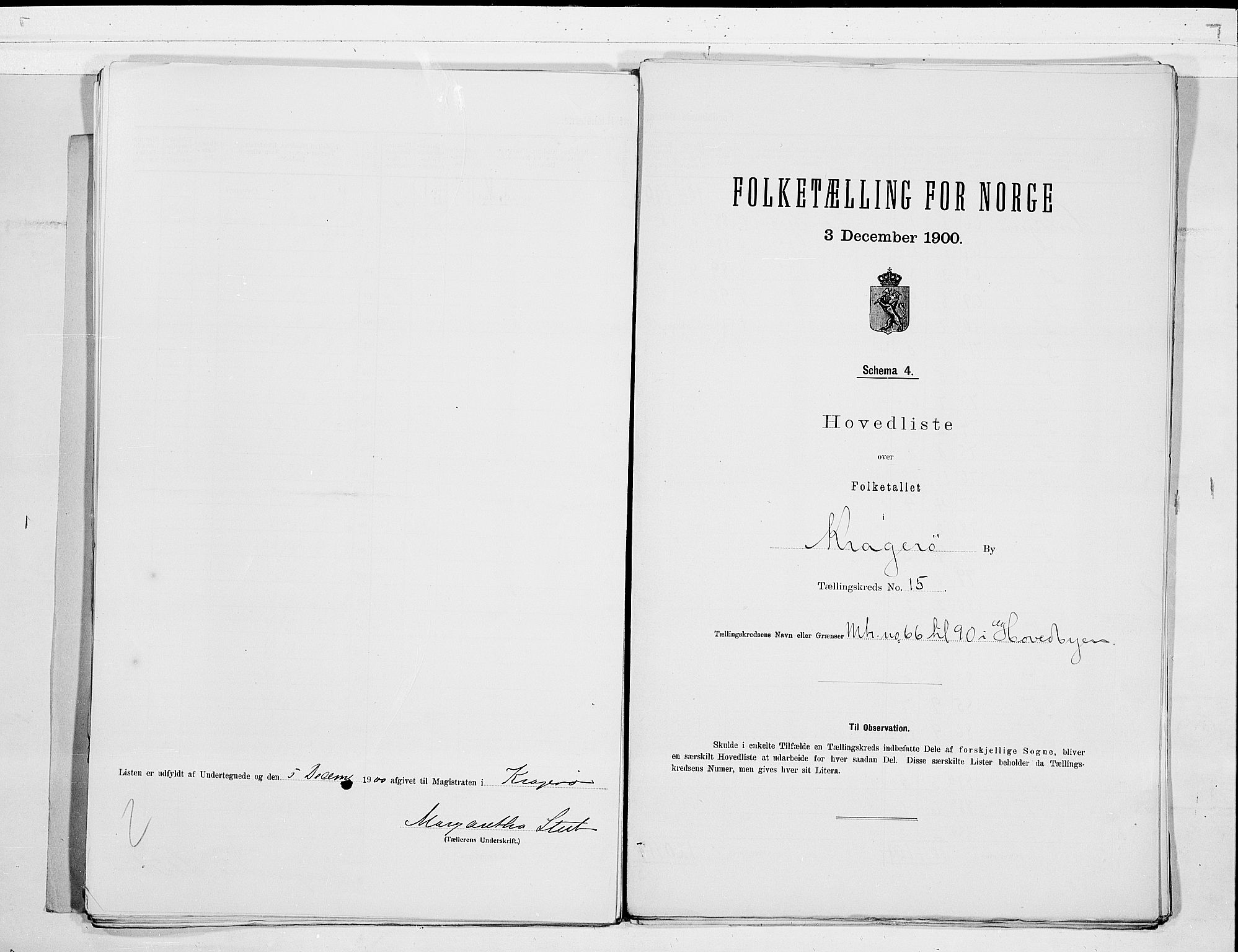 SAKO, Folketelling 1900 for 0801 Kragerø kjøpstad, 1900, s. 32