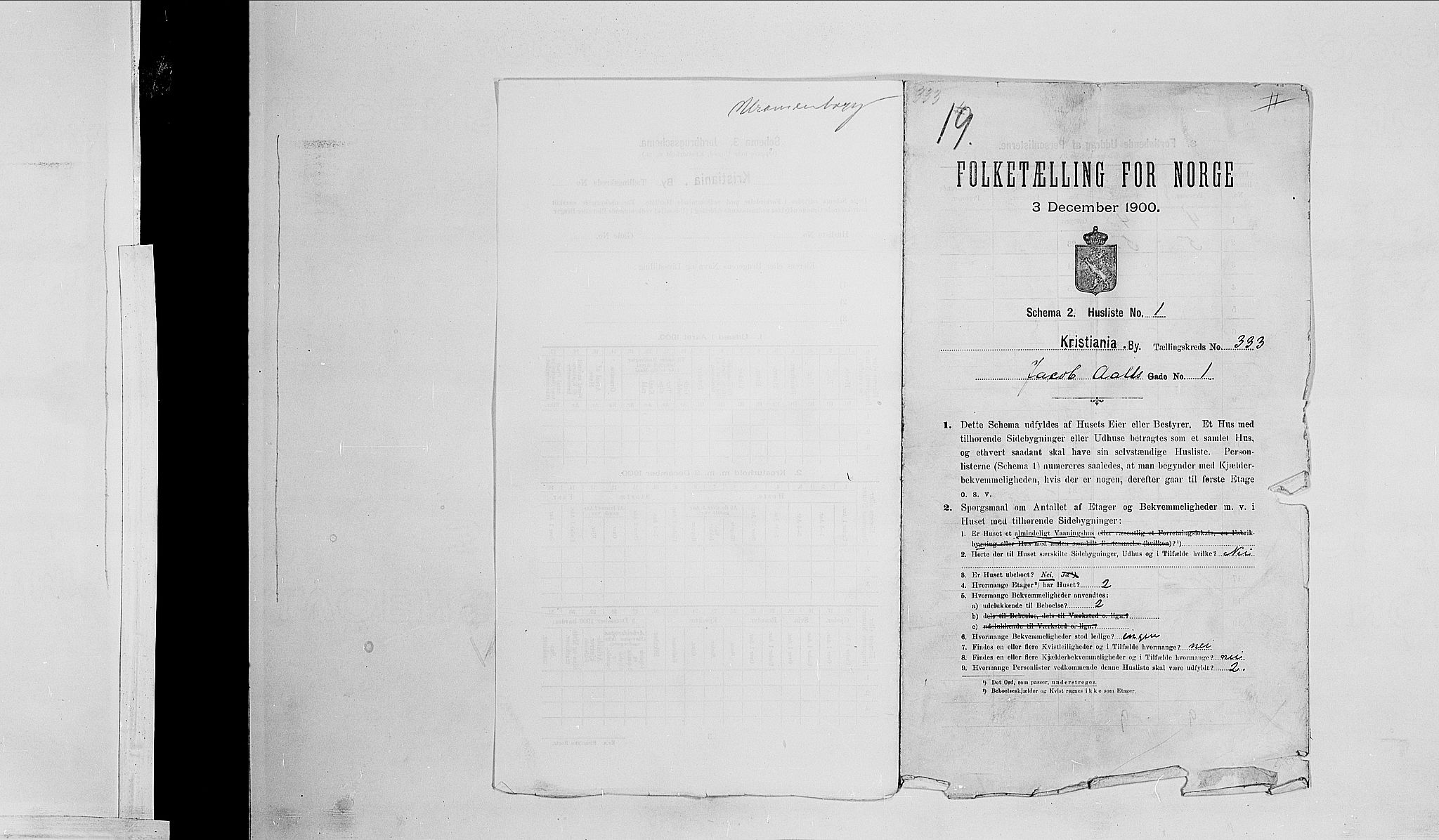 SAO, Folketelling 1900 for 0301 Kristiania kjøpstad, 1900, s. 42229