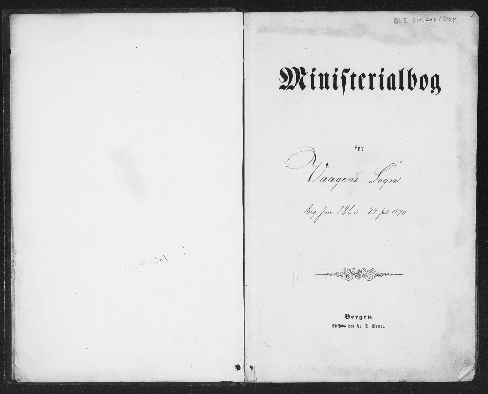 Ministerialprotokoller, klokkerbøker og fødselsregistre - Nordland, AV/SAT-A-1459/874/L1073: Klokkerbok nr. 874C02, 1860-1870, s. 2