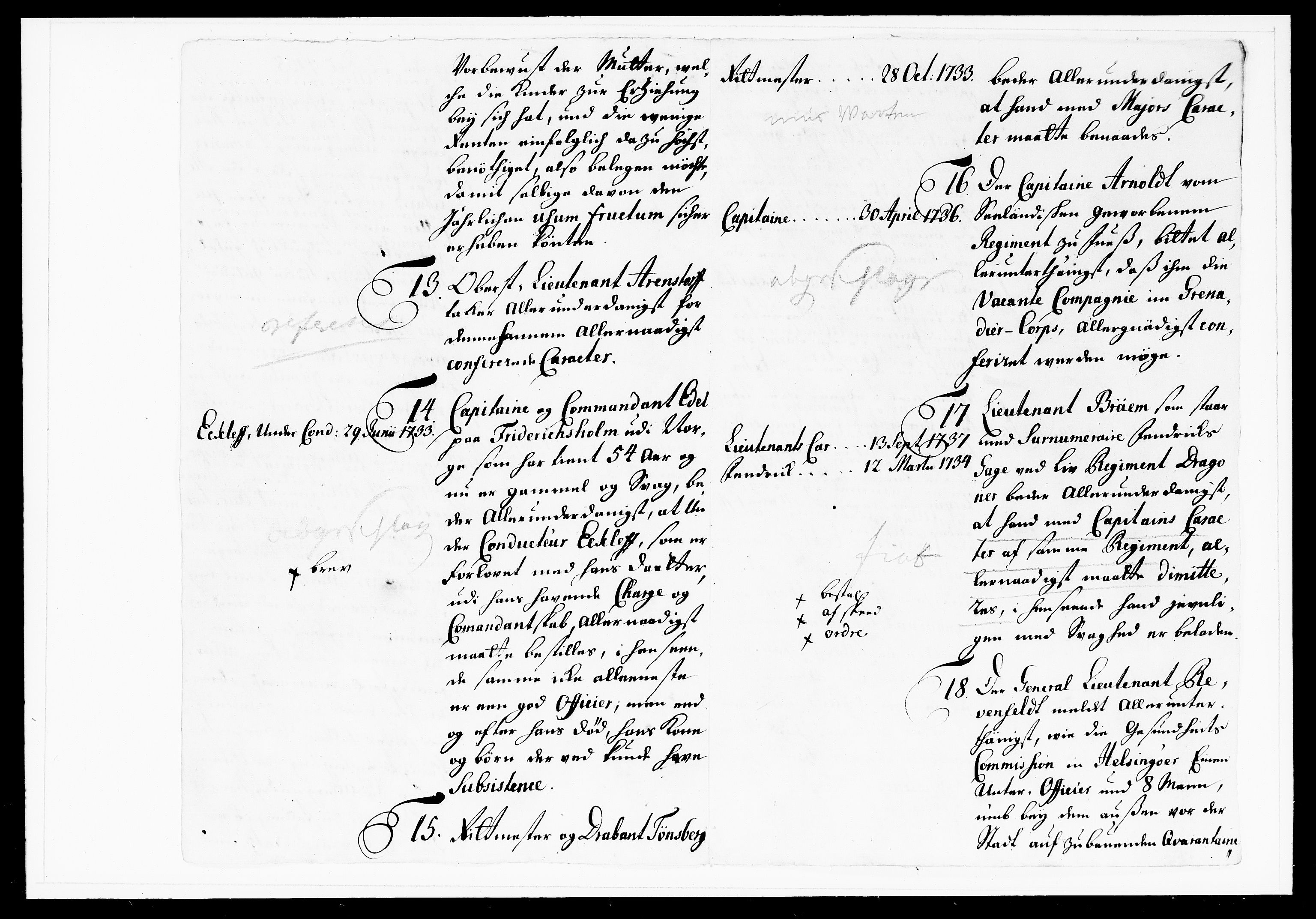 Krigskollegiet, Krigskancelliet, DRA/A-0006/-/1143-1150: Refererede sager, 1738, s. 559