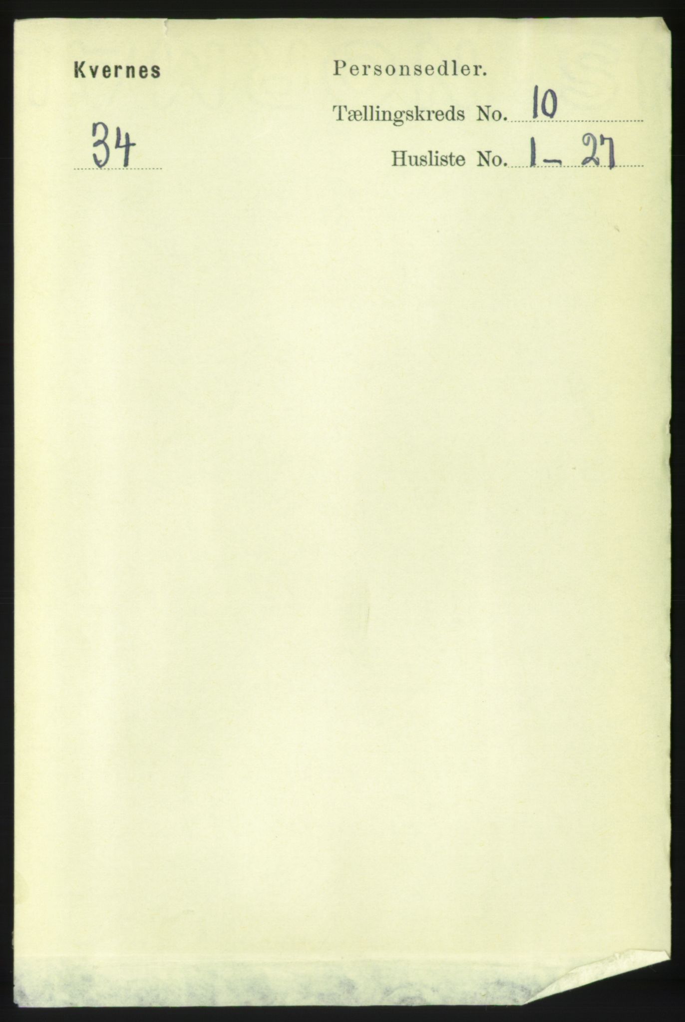 RA, Folketelling 1891 for 1553 Kvernes herred, 1891, s. 4327
