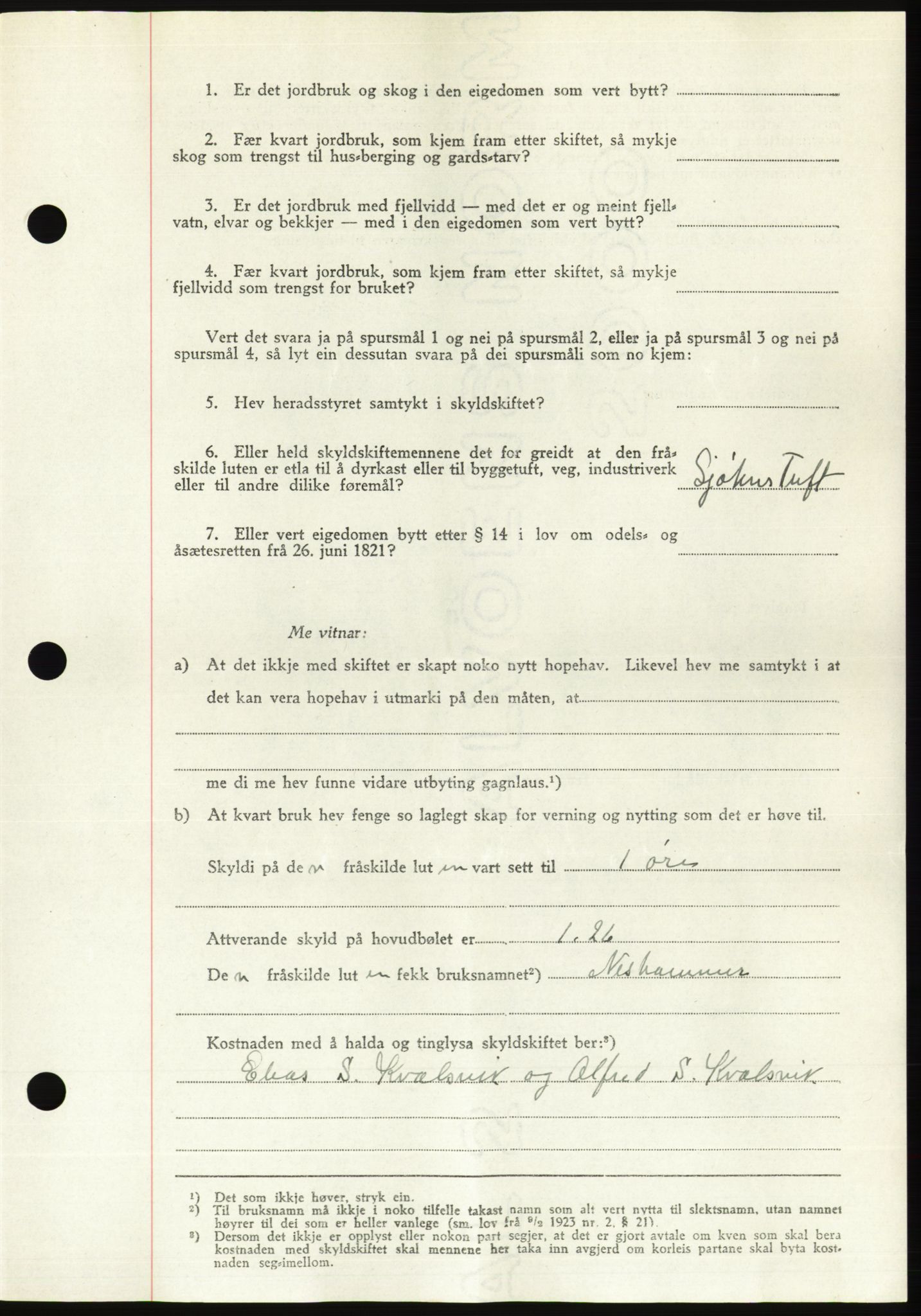 Søre Sunnmøre sorenskriveri, AV/SAT-A-4122/1/2/2C/L0081: Pantebok nr. 7A, 1947-1948, Dagboknr: 1322/1947