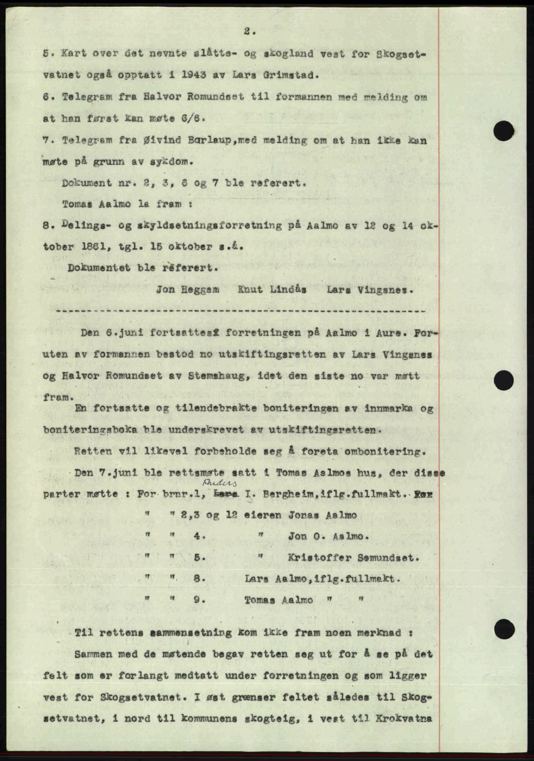 Nordmøre sorenskriveri, AV/SAT-A-4132/1/2/2Ca: Pantebok nr. A104, 1947-1947, Dagboknr: 444/1947