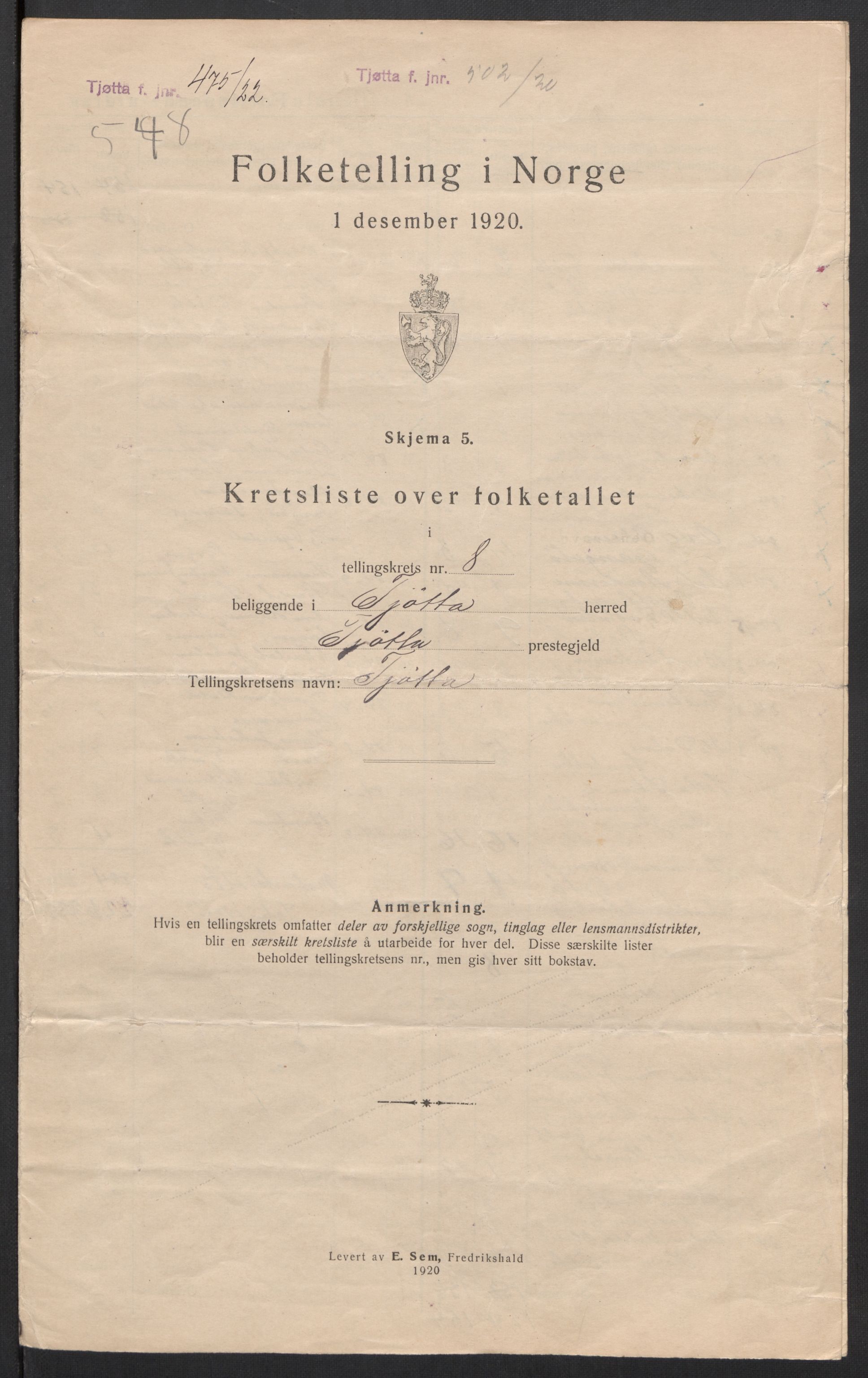 SAT, Folketelling 1920 for 1817 Tjøtta herred, 1920, s. 32