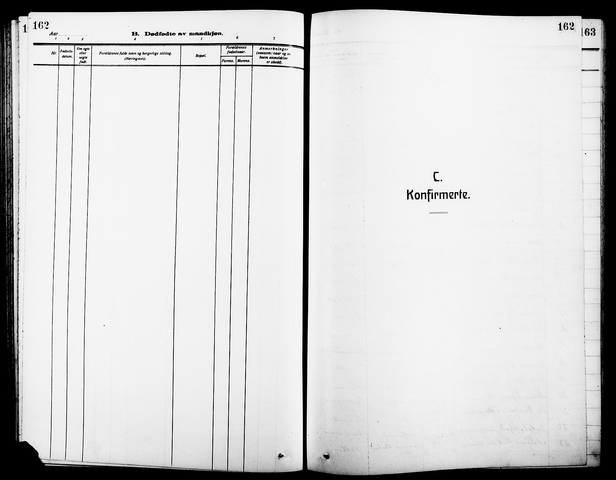 Nøtterøy kirkebøker, SAKO/A-354/G/Ga/L0005: Klokkerbok nr. I 5, 1910-1924, s. 162