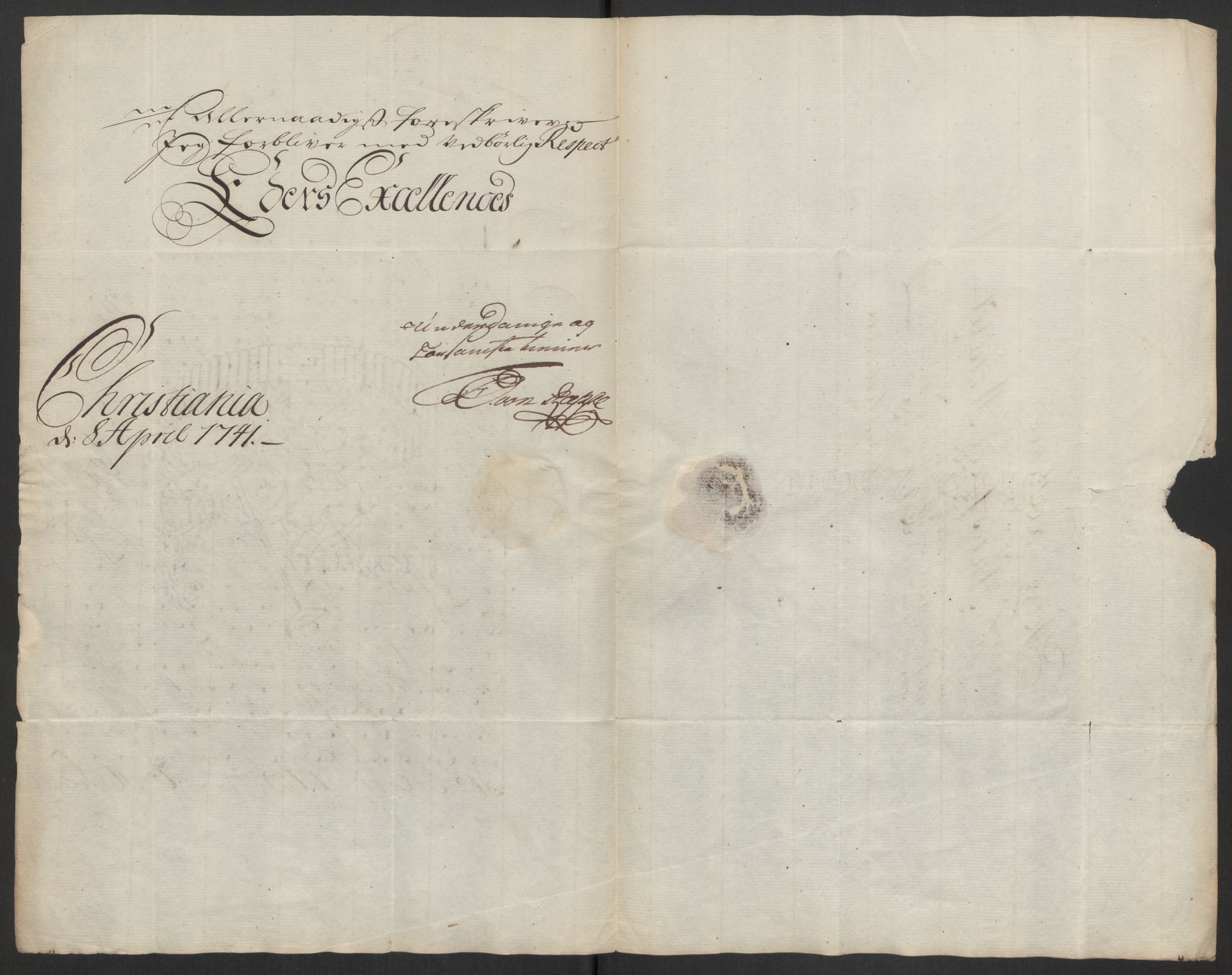 Kommanderende general (KG I) med Det norske krigsdirektorium, AV/RA-EA-5419/D/L0062: Stattholderens, stiftamtmenns og amtmenns brev, 1741-1745, s. 6