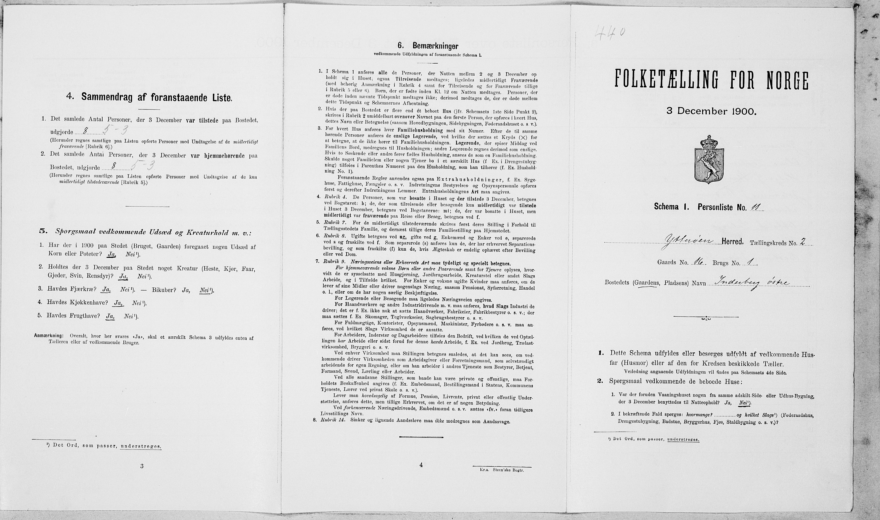 SAT, Folketelling 1900 for 1722 Ytterøy herred, 1900, s. 196