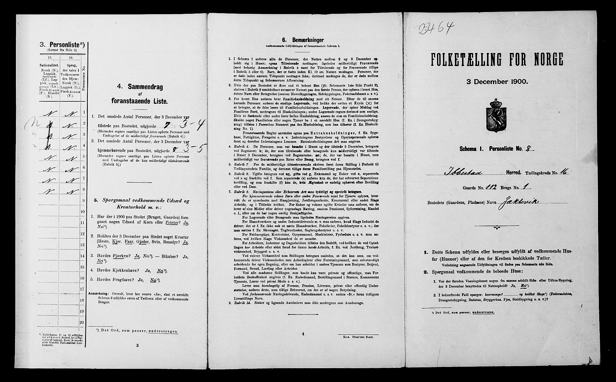 SATØ, Folketelling 1900 for 1917 Ibestad herred, 1900, s. 2153