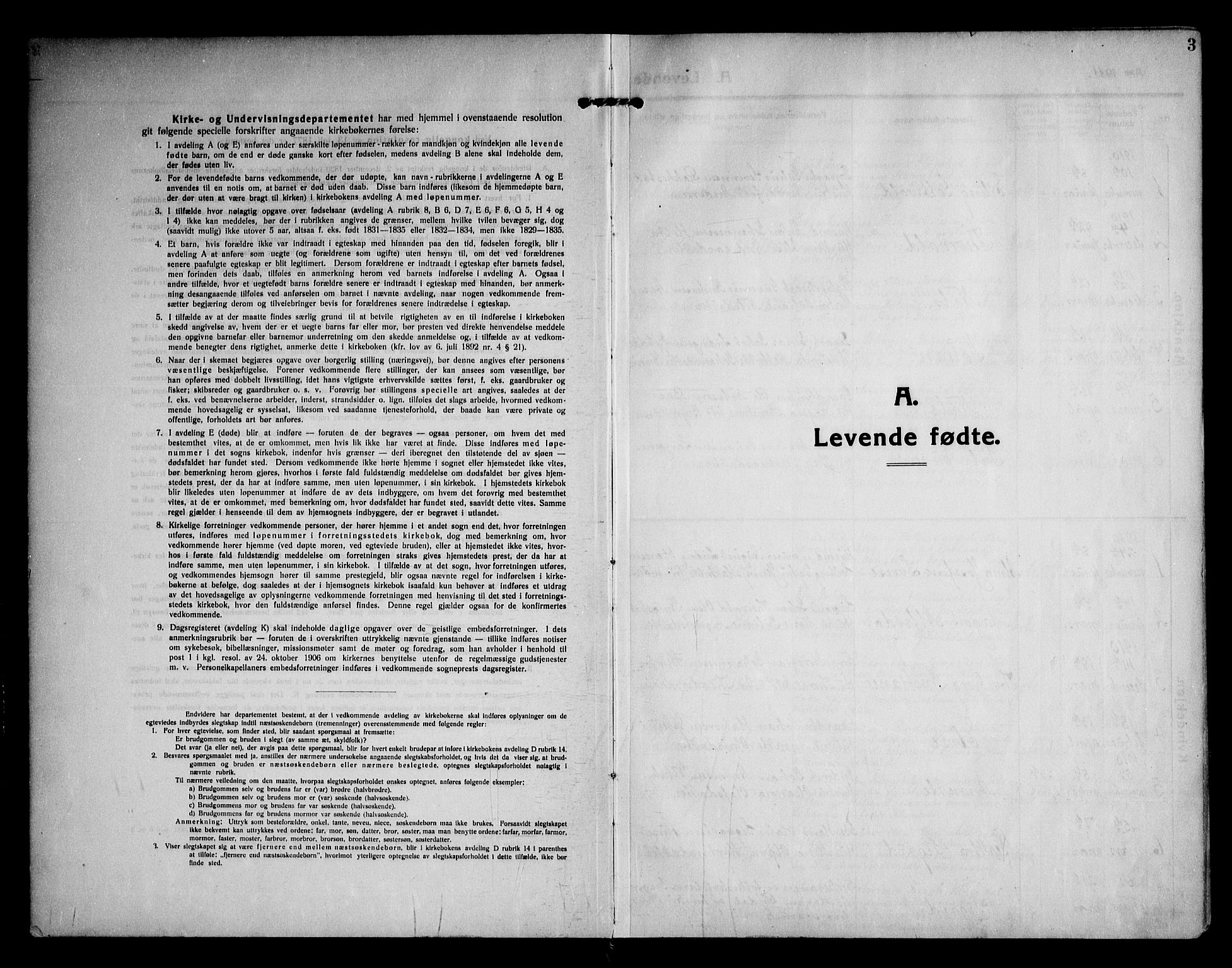 Rødenes prestekontor Kirkebøker, SAO/A-2005/F/Fa/L0012: Ministerialbok nr. I 12, 1911-1926, s. 3
