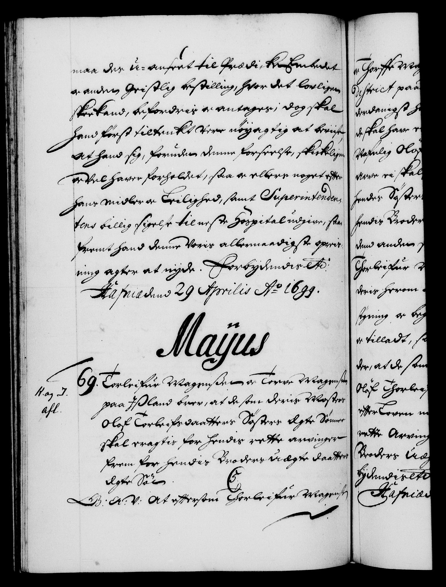 Danske Kanselli 1572-1799, RA/EA-3023/F/Fc/Fca/Fcaa/L0017: Norske registre (mikrofilm), 1698-1699, s. 161b